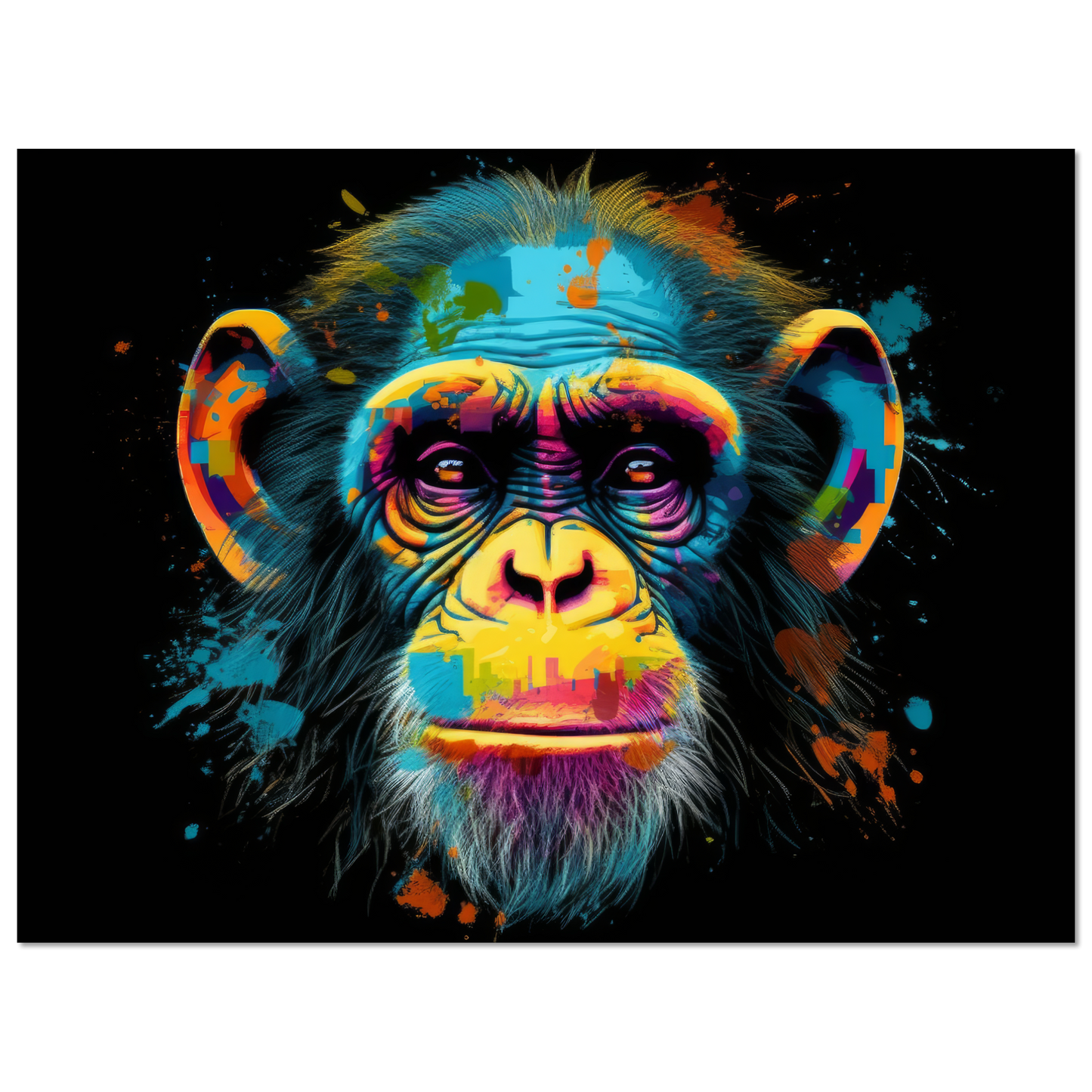 Chimpanzee monkey pop art (WILD69)
