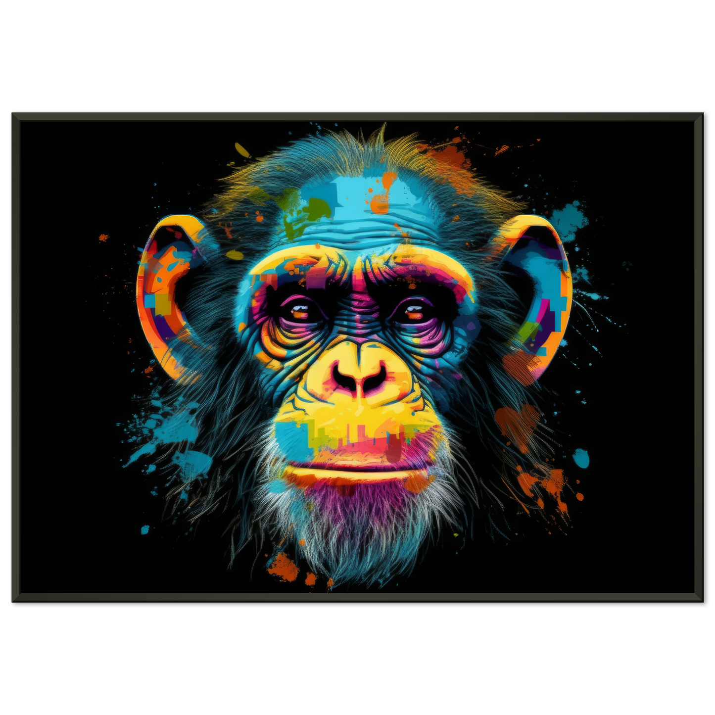 Chimpanzee monkey pop art (WILD69)