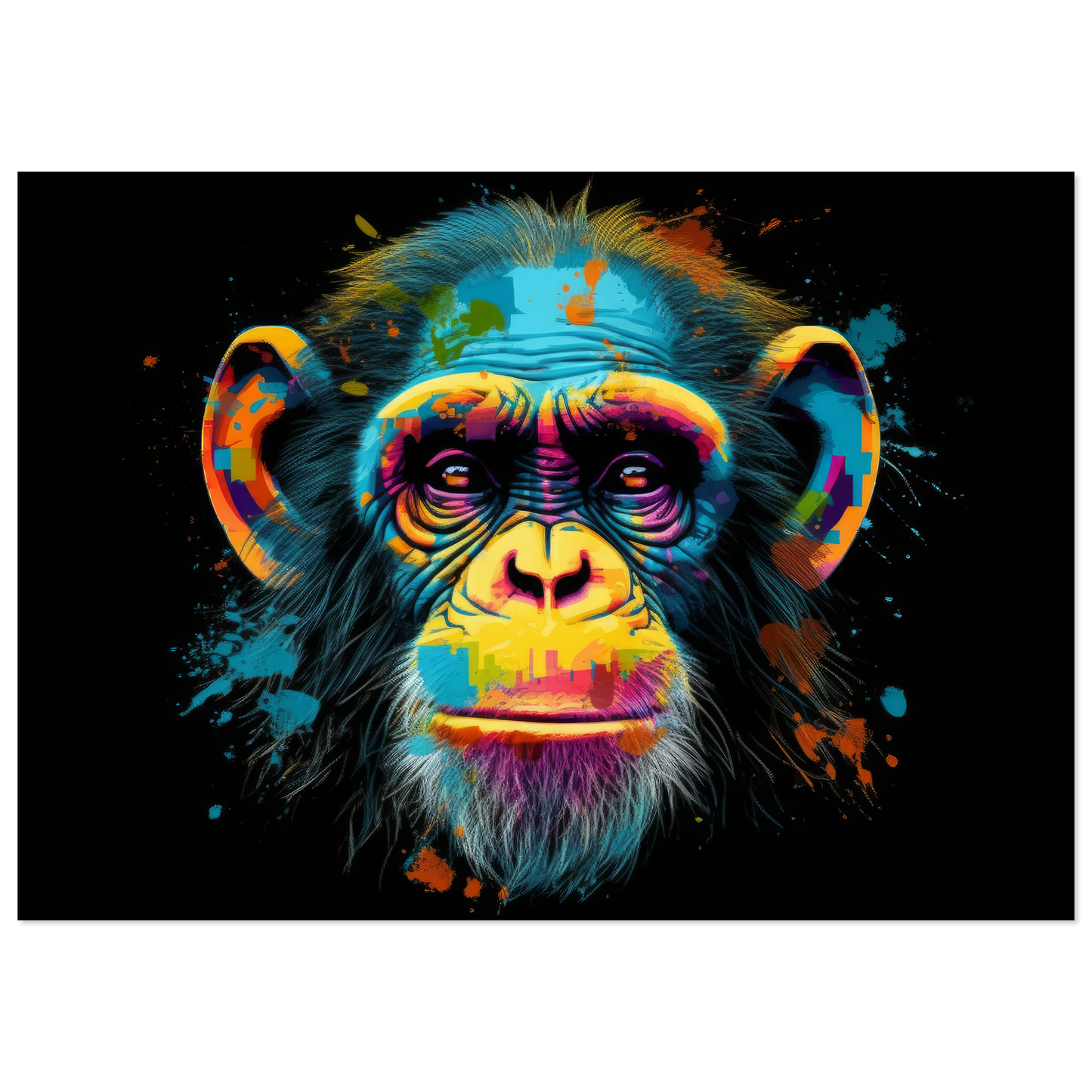 Chimpanzee monkey pop art (WILD69)