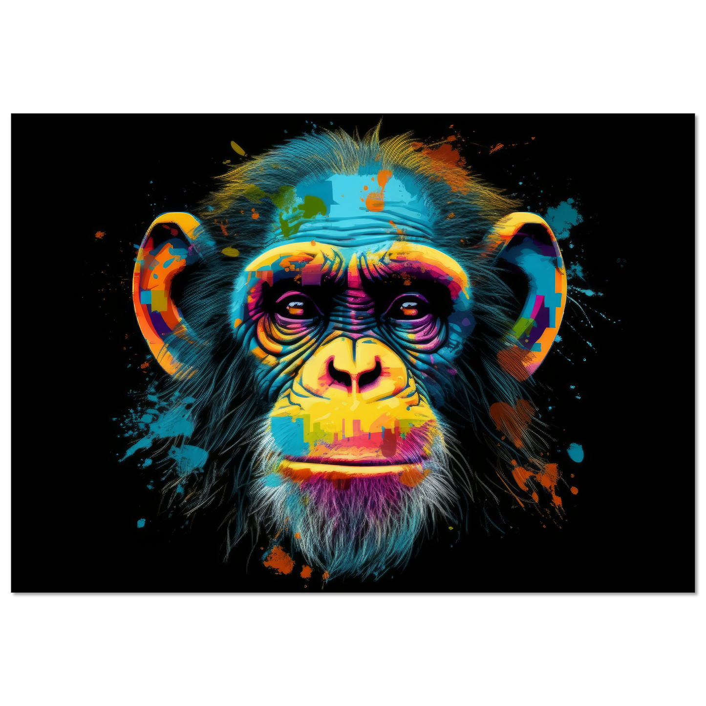 Chimpanzee monkey pop art (WILD69)