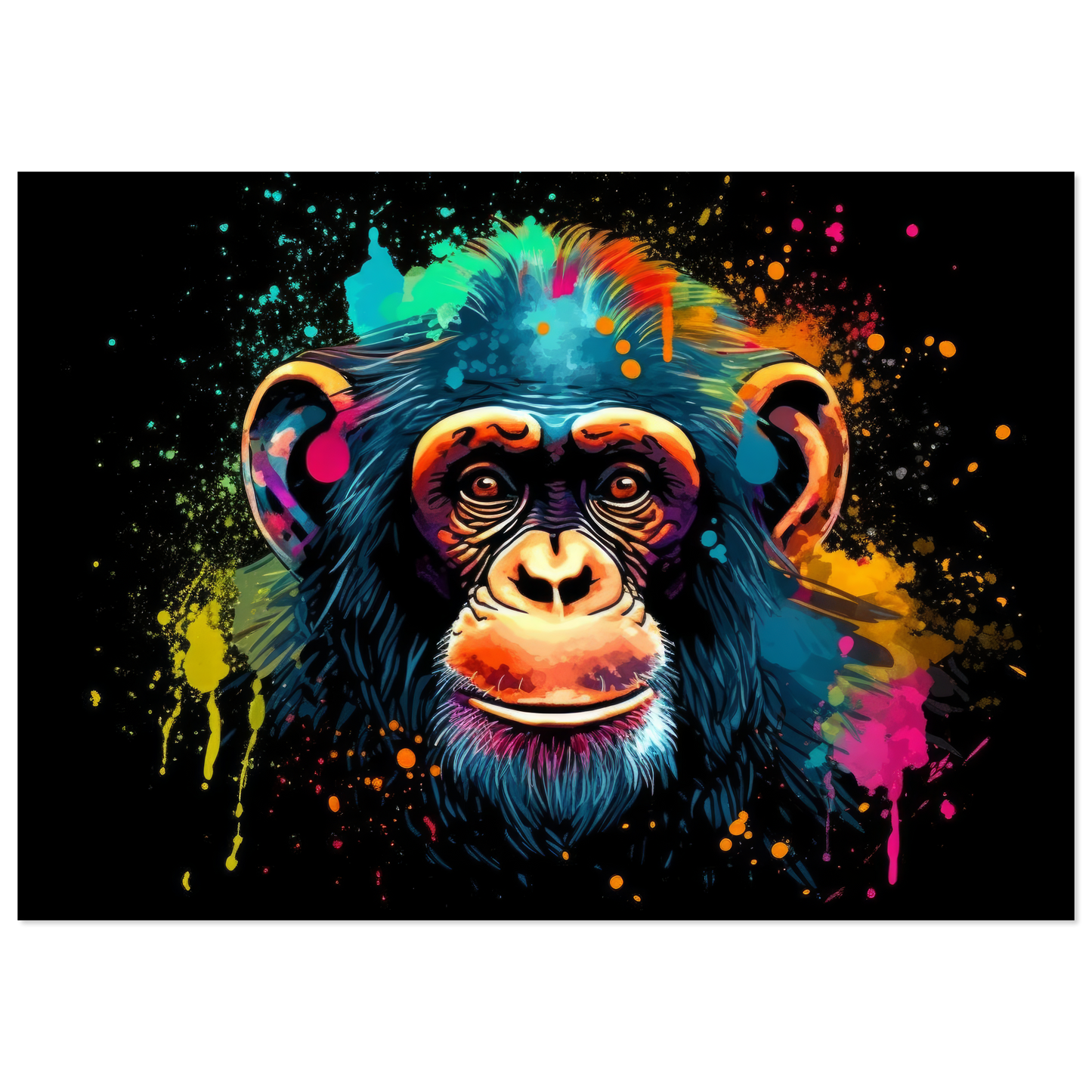 Schimpanse Affe Pop-Art (WILD70)