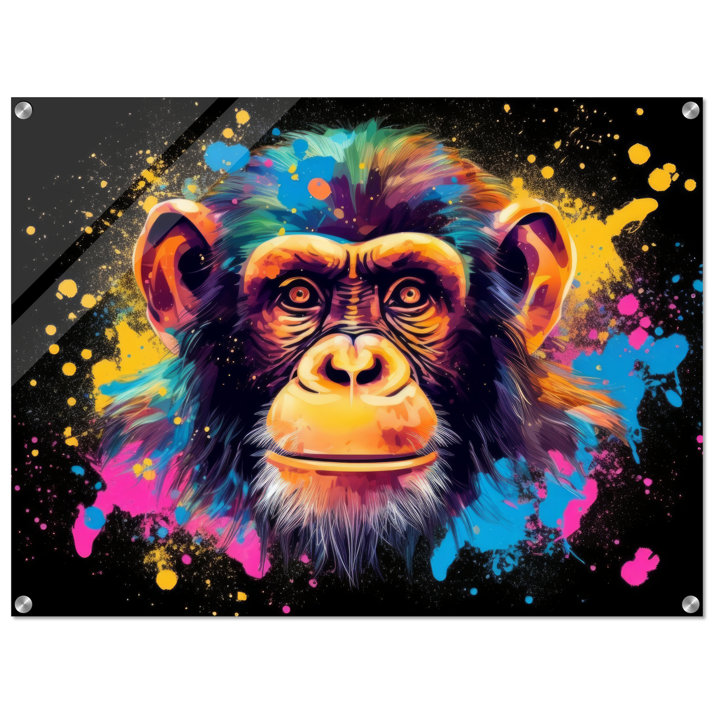 Schimpanse Affe Pop-Art (WILD72)