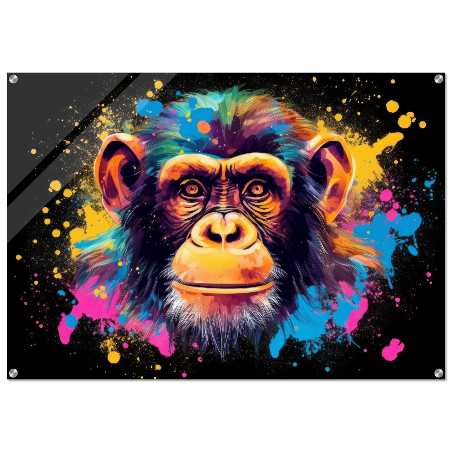 Schimpanse Affe Pop-Art (WILD72)