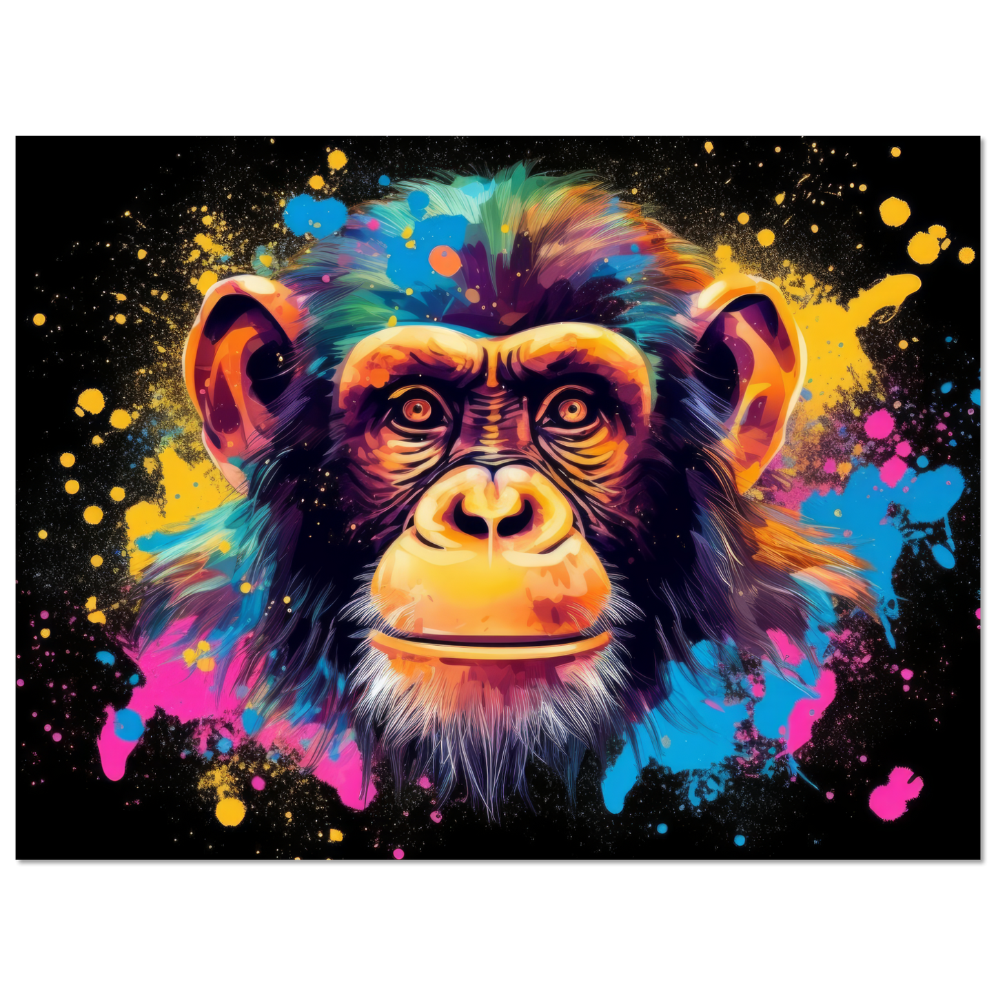 Schimpanse Affe Pop-Art (WILD72)