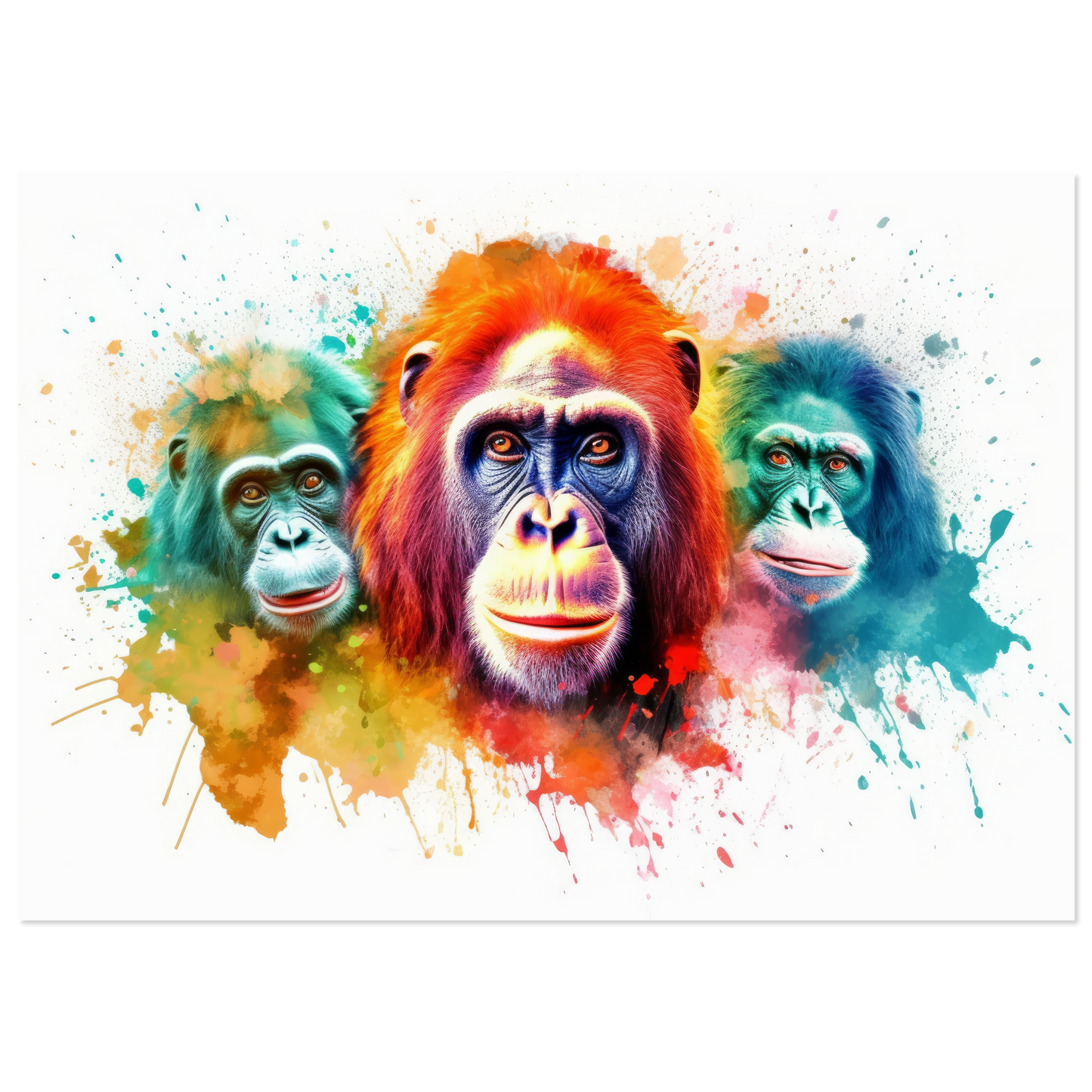 Orang Utan Affe Pop-Art (WILD77)