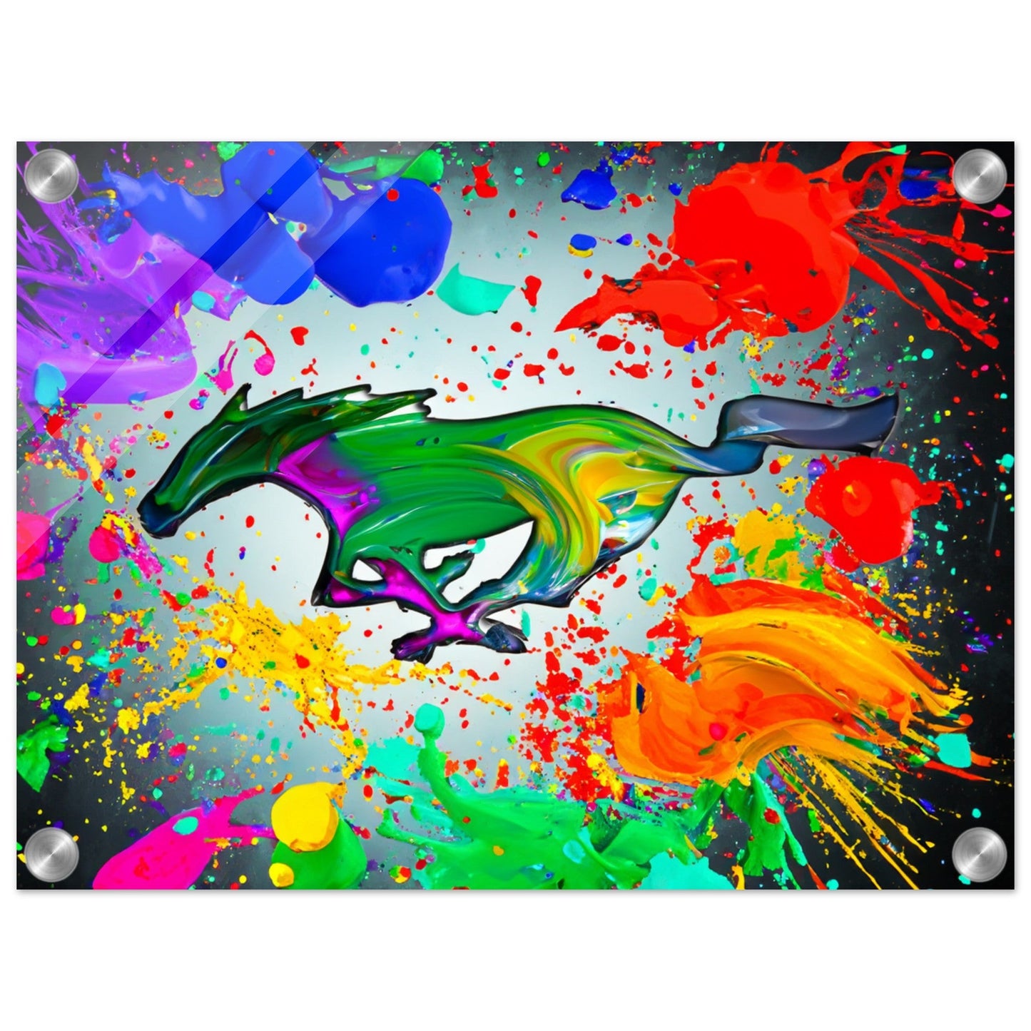 Ford Mustang Running Pony Logo Emblem Pop-Art (MUSTANG21)