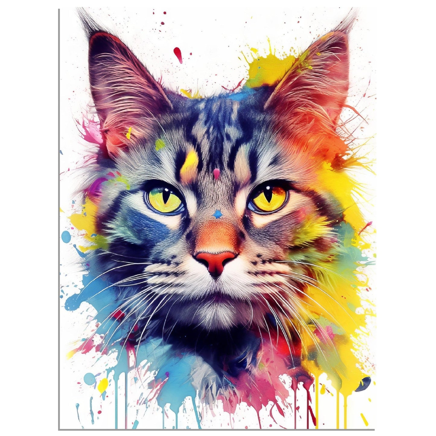 Domestic cat pop art (CAT06)