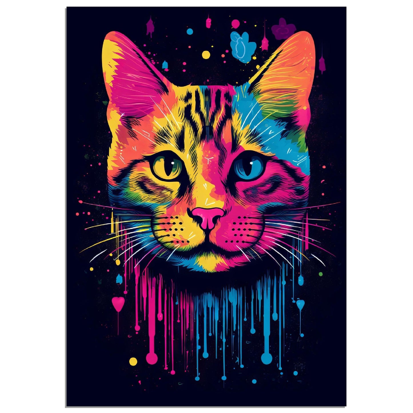 Katze (Hauskatze) Pop-Art (CAT01)