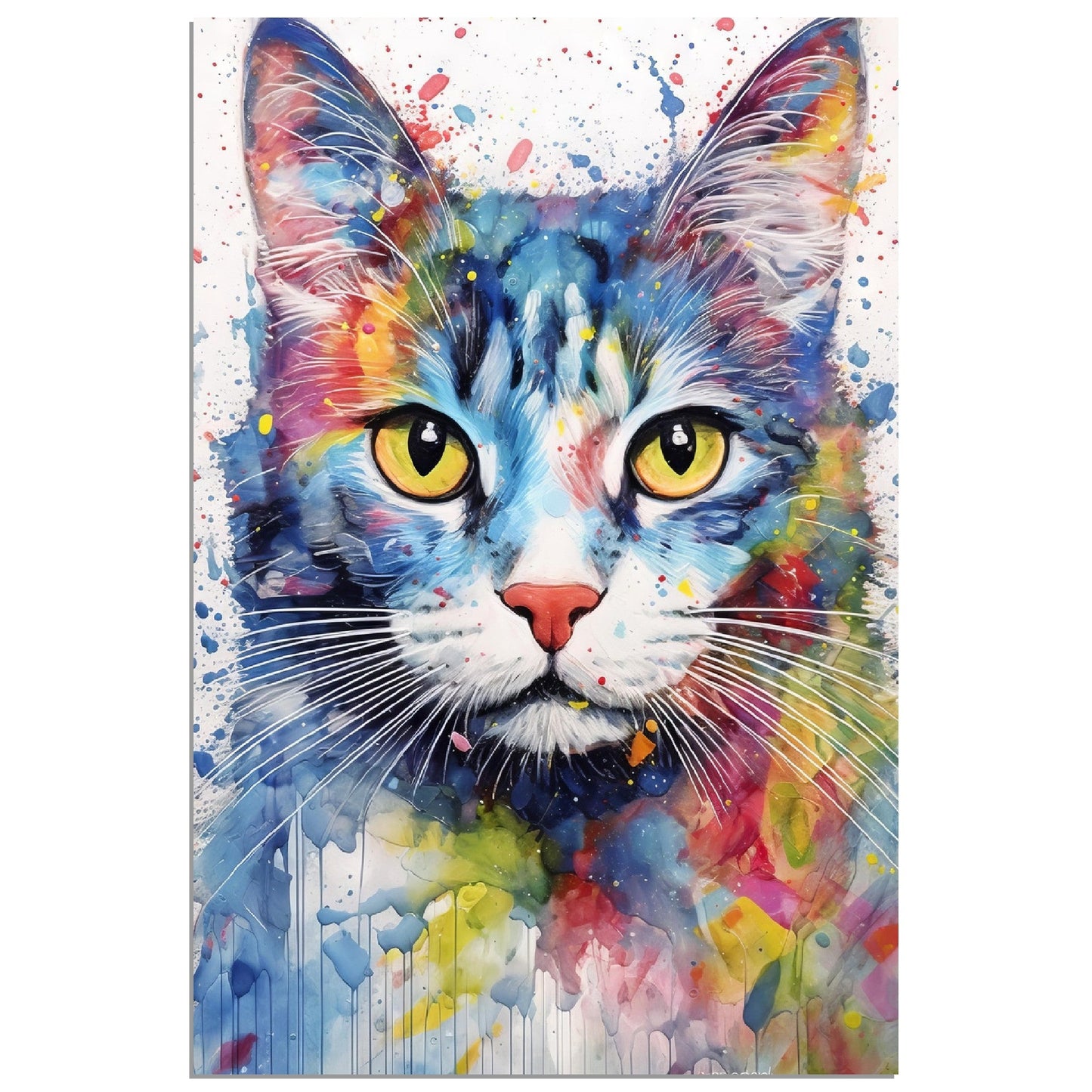Domestic cat pop art (CAT05)