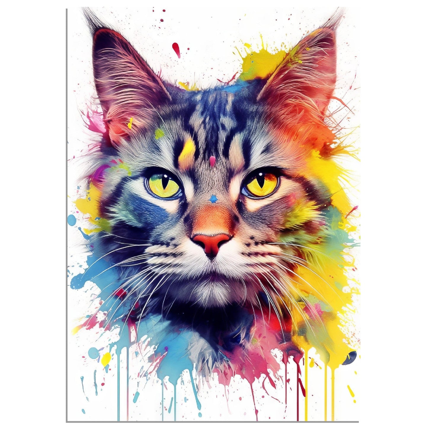 Domestic cat pop art (CAT06)