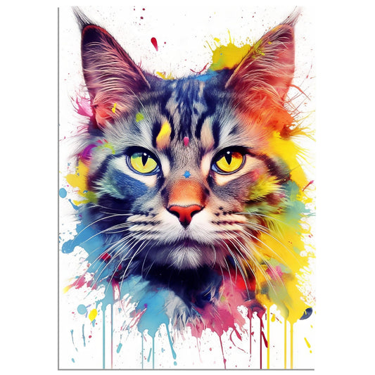 Domestic cat pop art (CAT06)