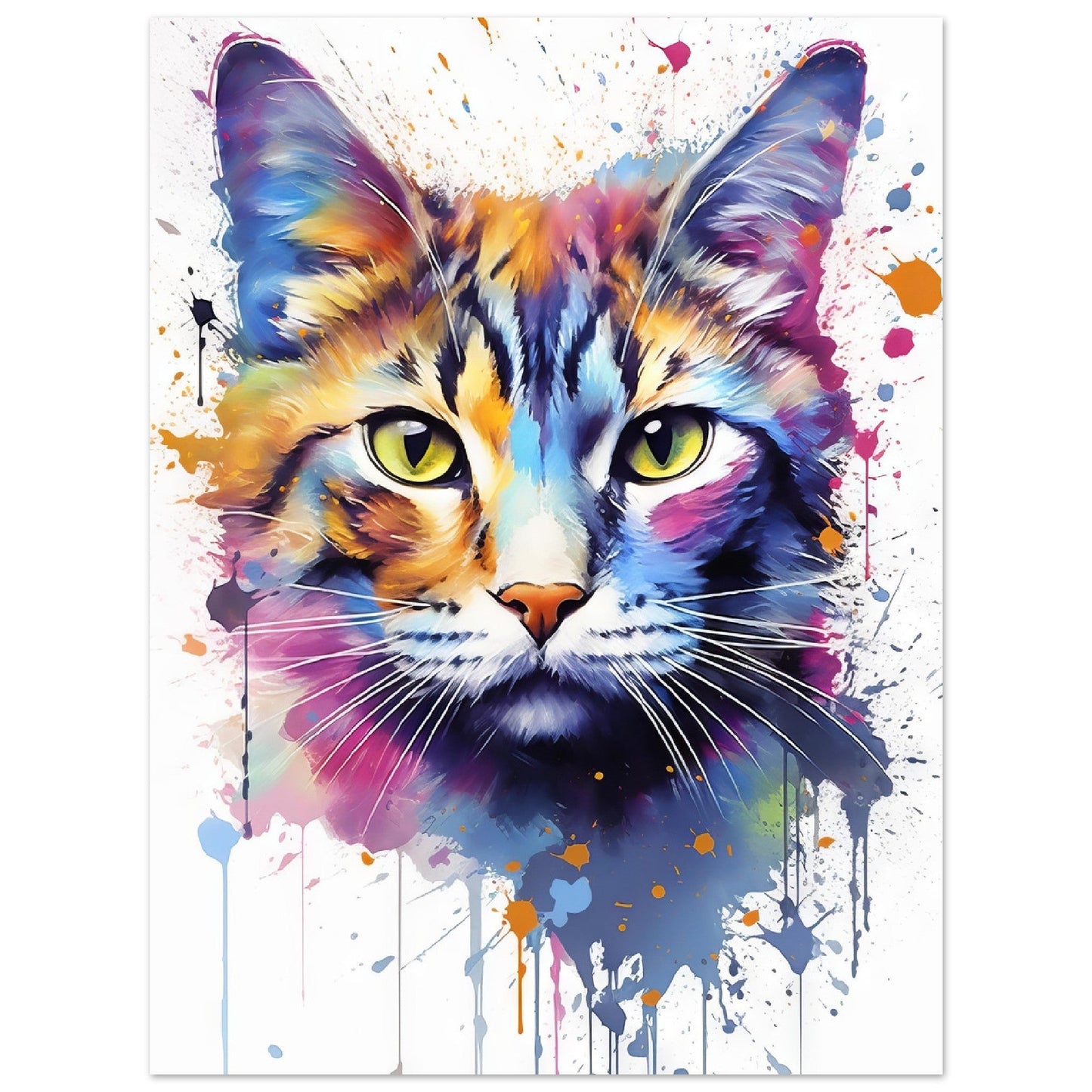 Domestic cat pop art (CAT07)