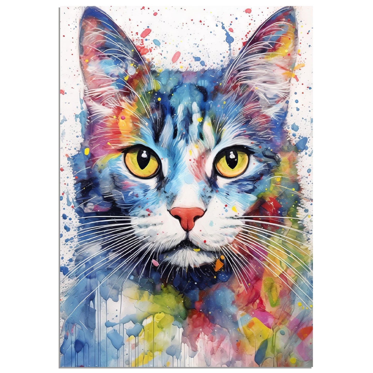 Domestic cat pop art (CAT05)