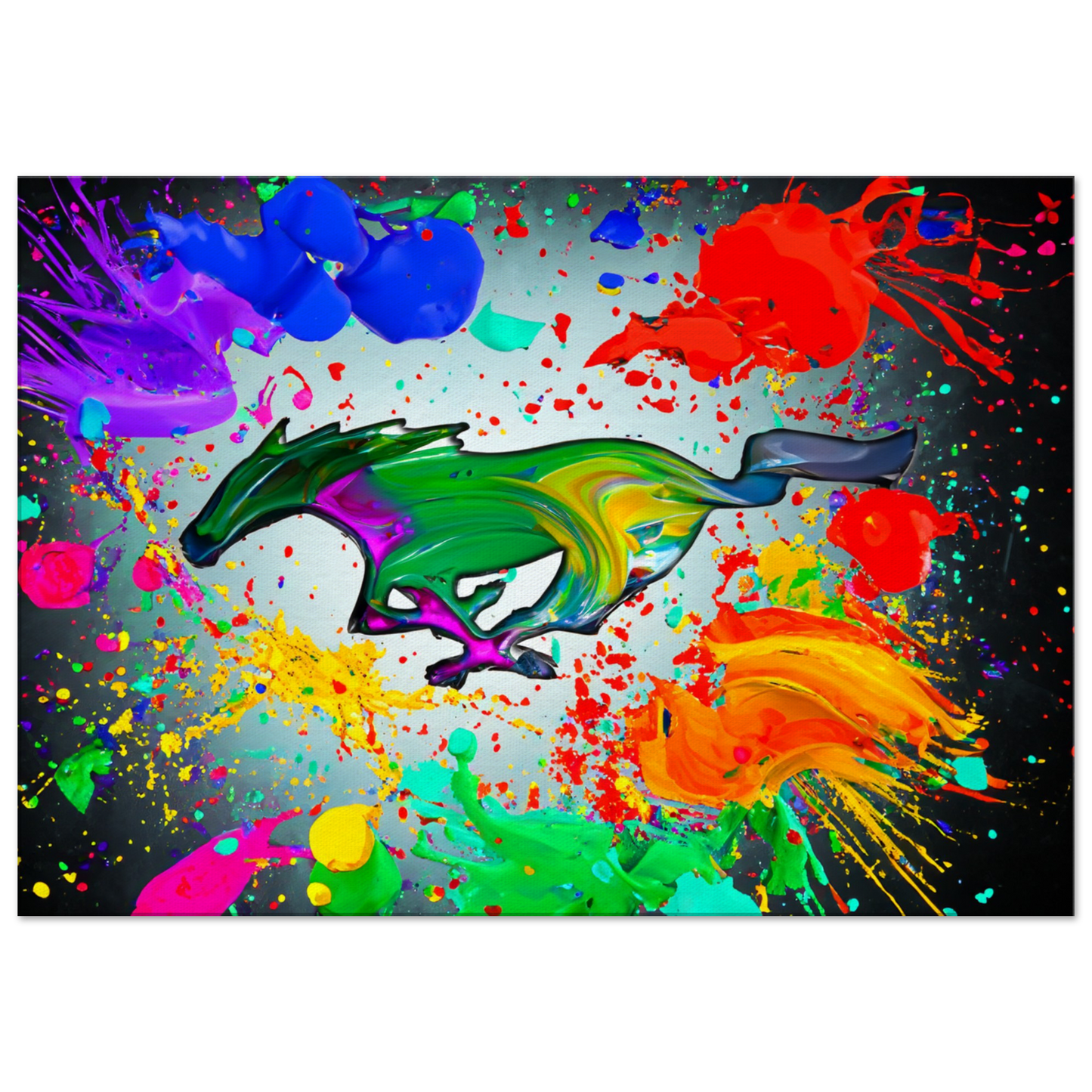 Ford Mustang Running Pony Logo Emblem Pop-Art (MUSTANG21)