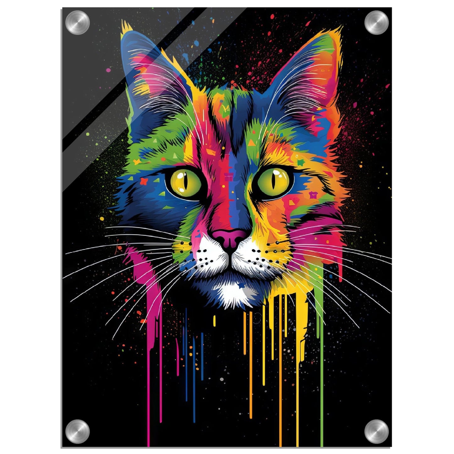 Domestic cat pop art (CAT02)