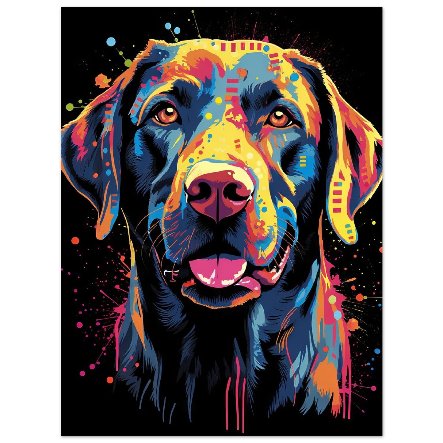 Labrador Hund Pop-Art (DOG02)