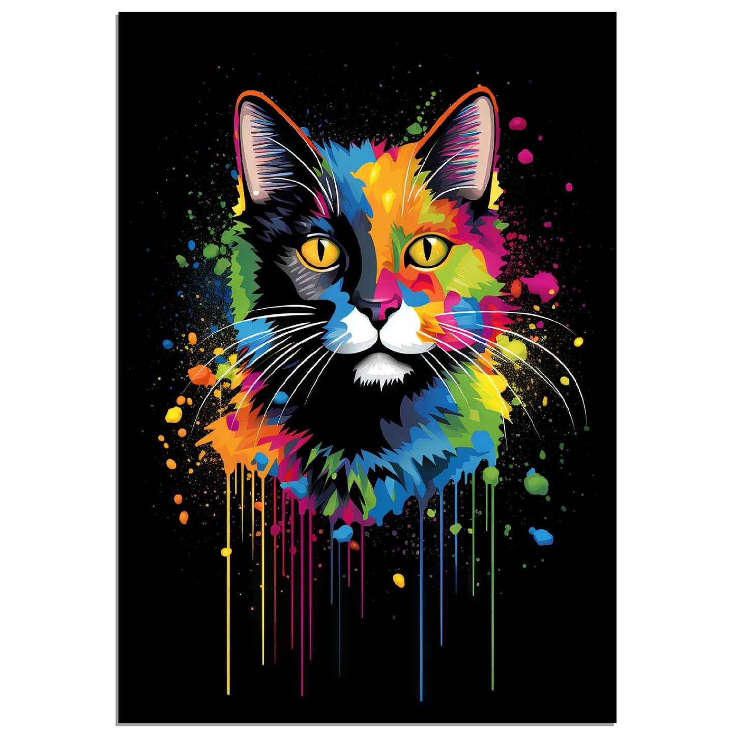 Domestic cat pop art (CAT04)