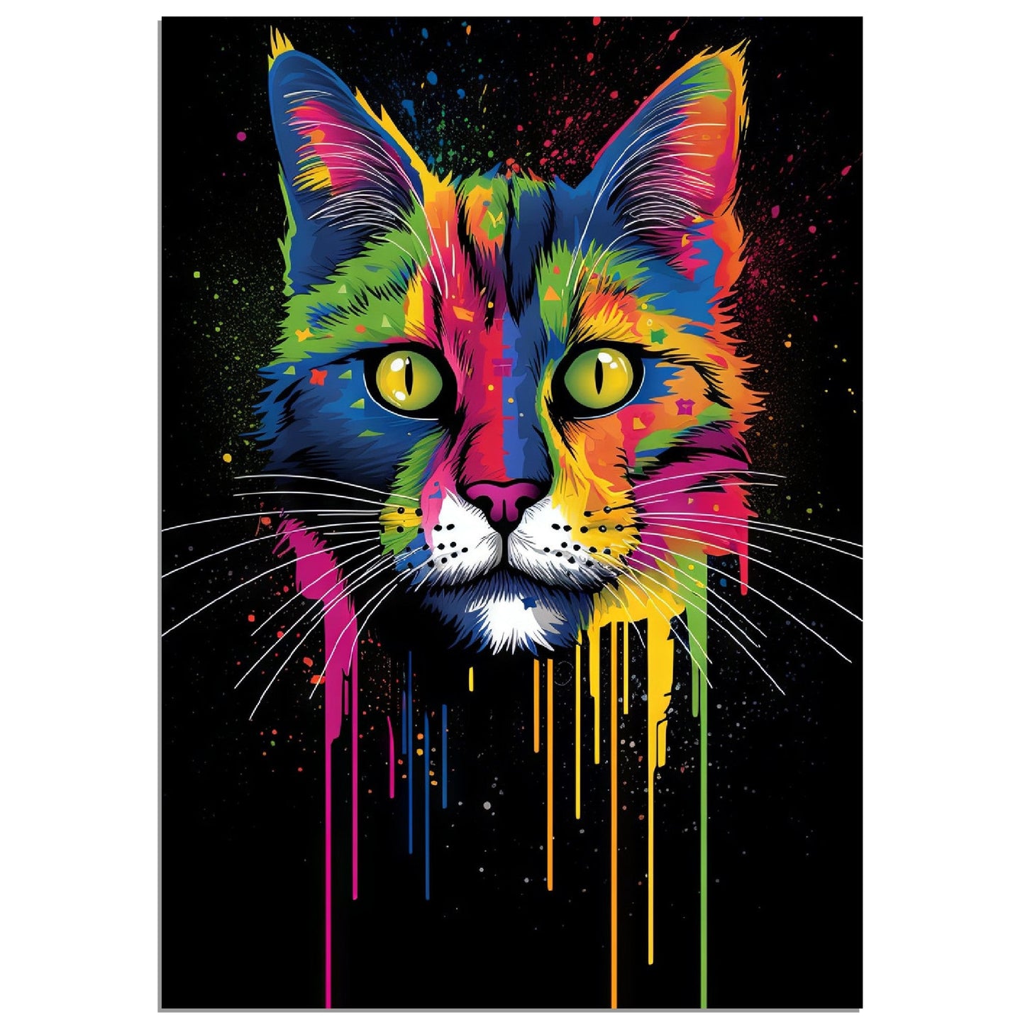 Domestic cat pop art (CAT02)