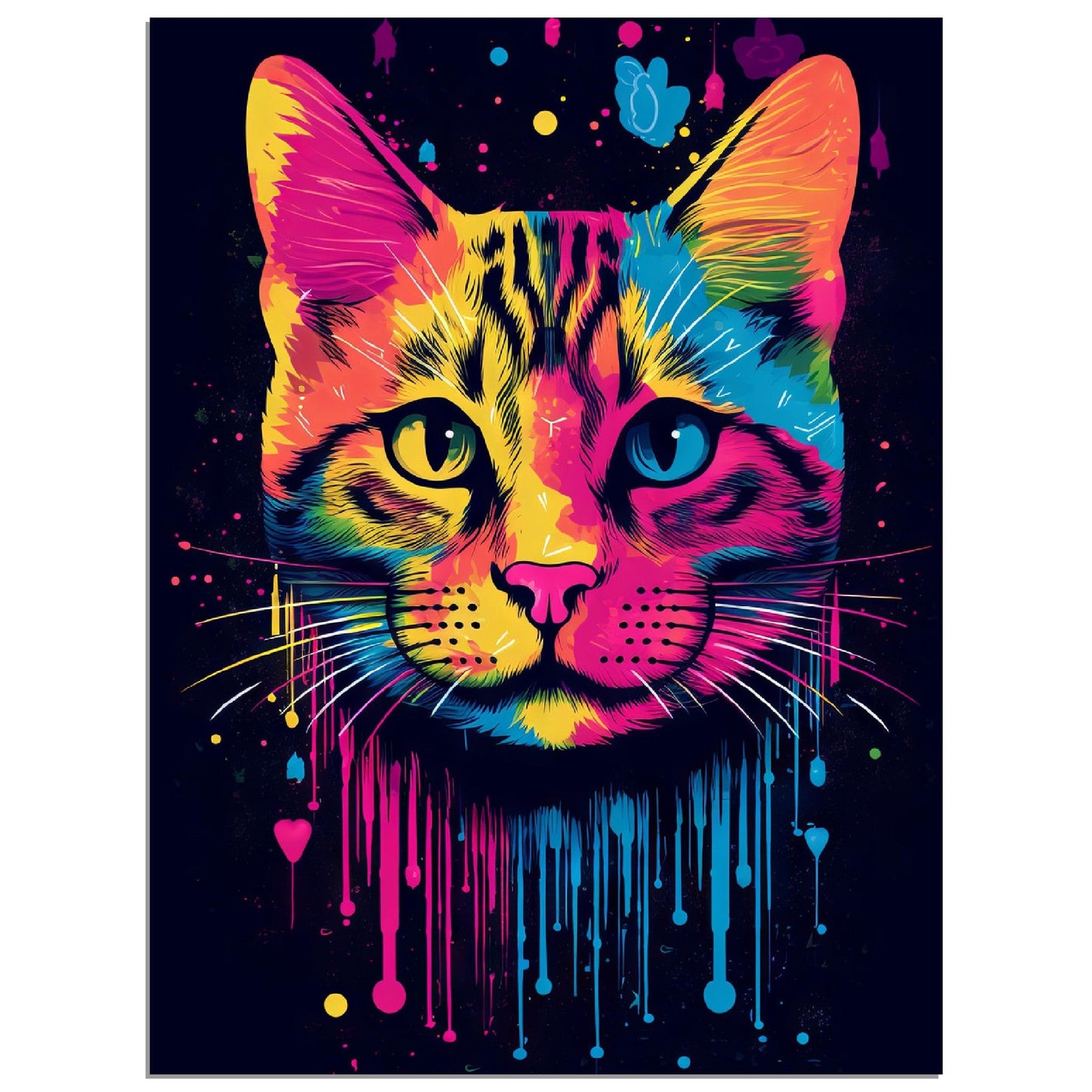 Katze (Hauskatze) Pop-Art (CAT01)