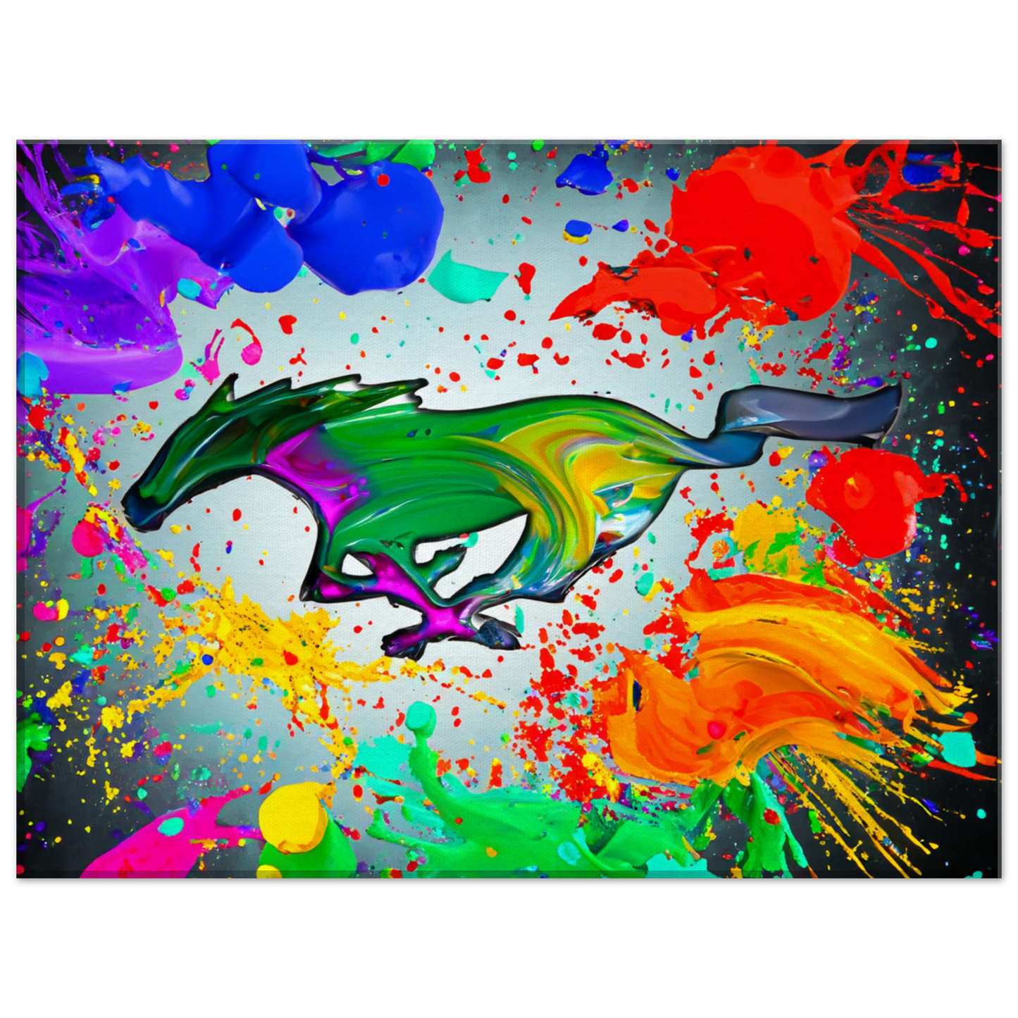 Ford Mustang Running Pony Logo Emblem Pop-Art (MUSTANG21)