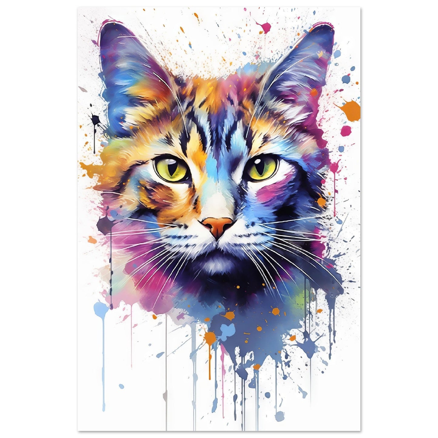 Domestic cat pop art (CAT07)