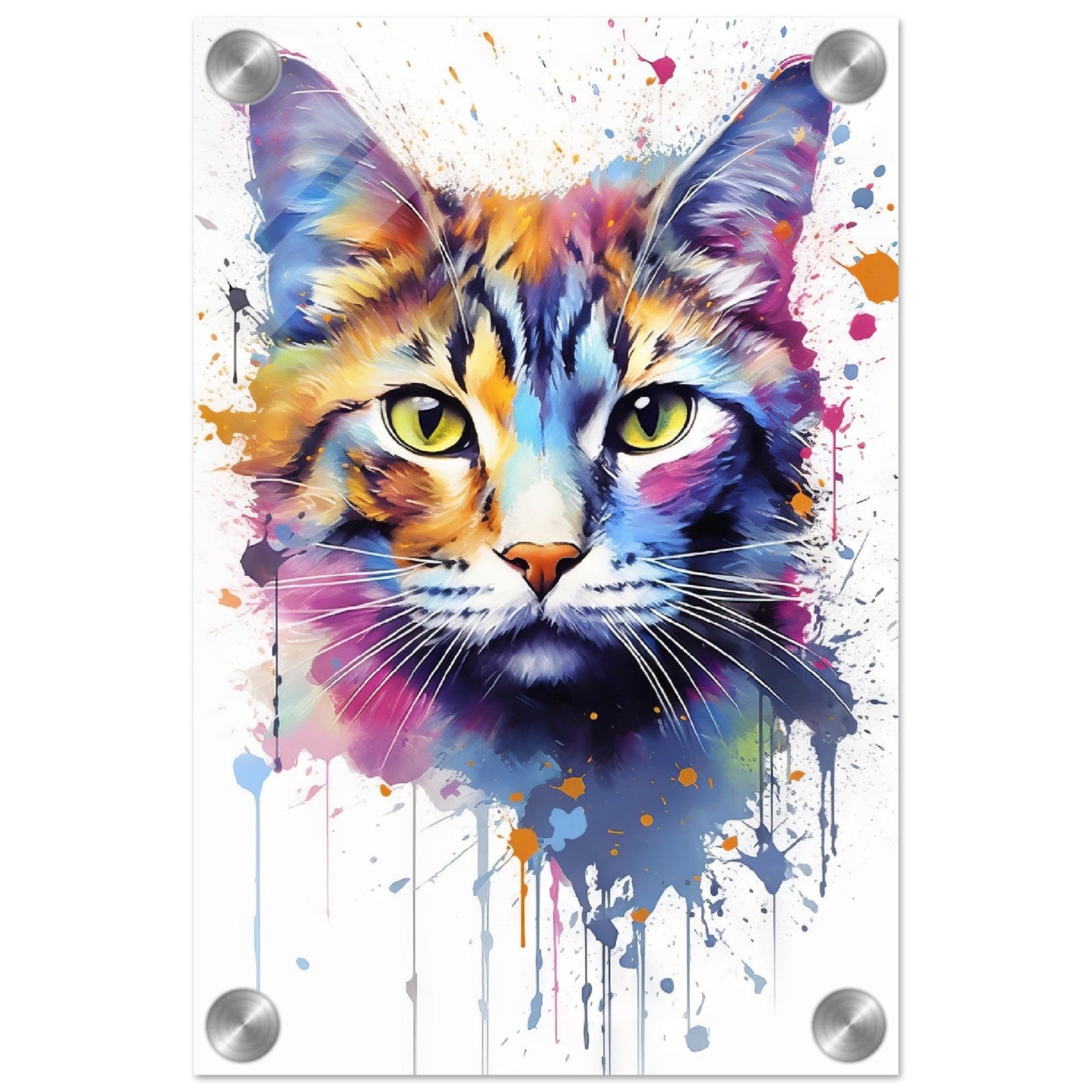 Domestic cat pop art (CAT07)