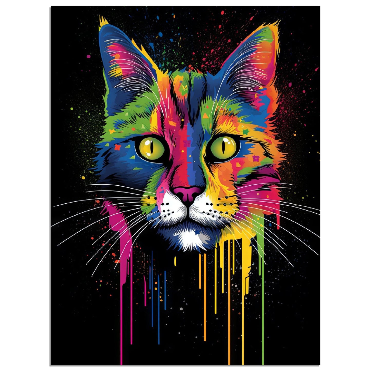 Domestic cat pop art (CAT02)