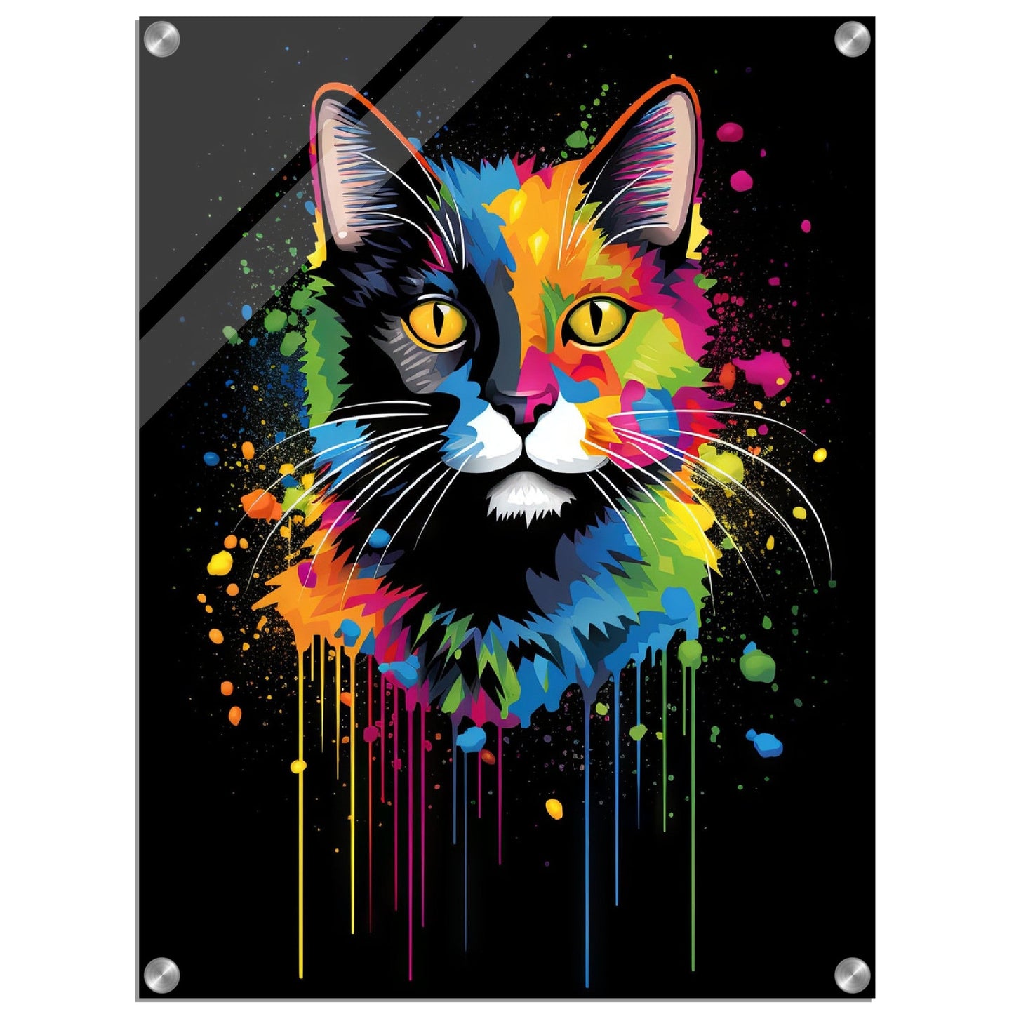 Domestic cat pop art (CAT04)