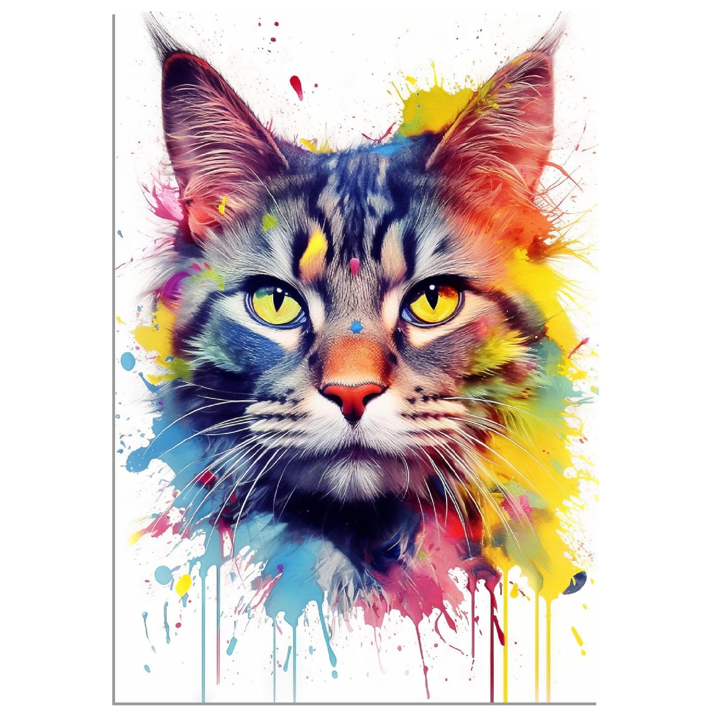 Domestic cat pop art (CAT06)