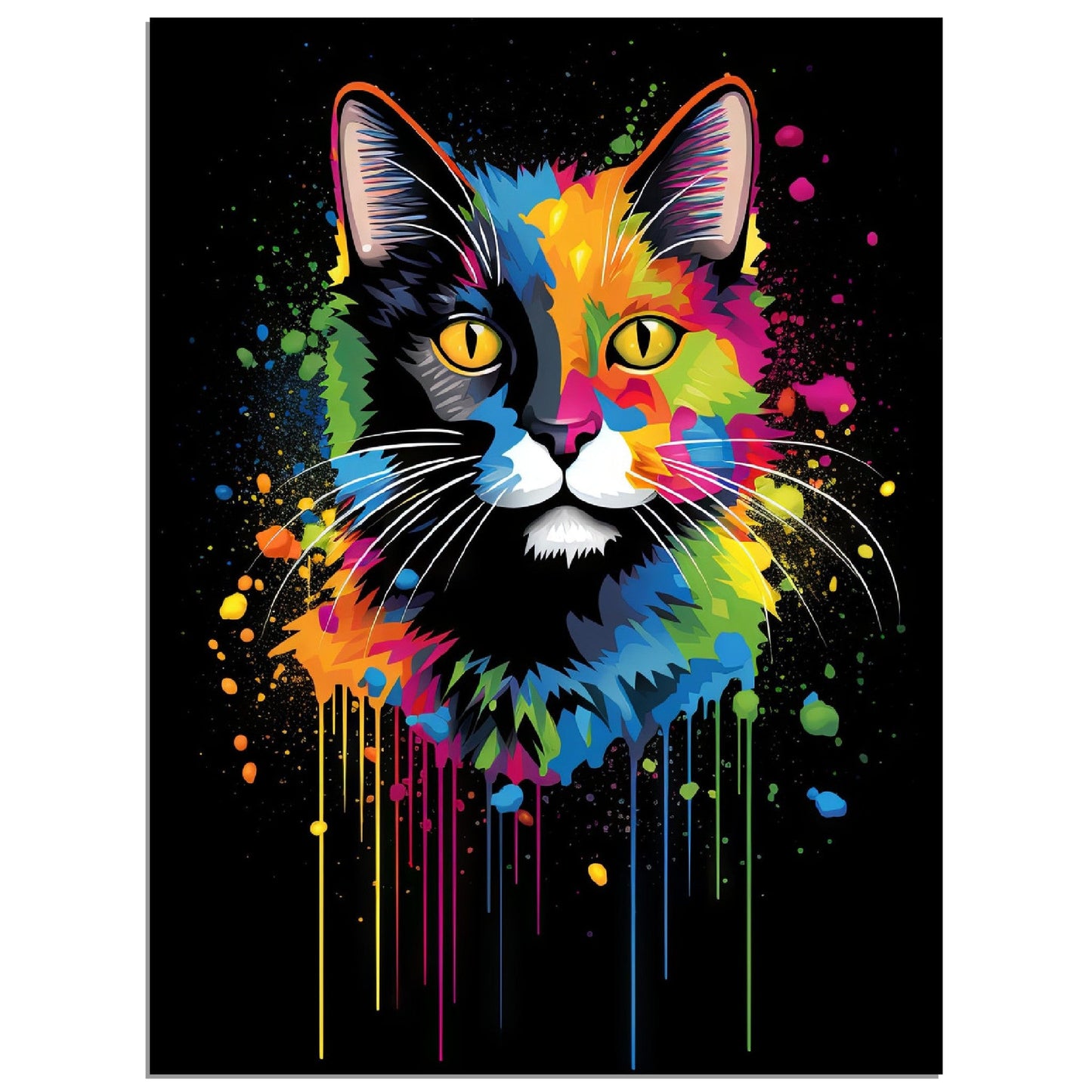 Domestic cat pop art (CAT04)