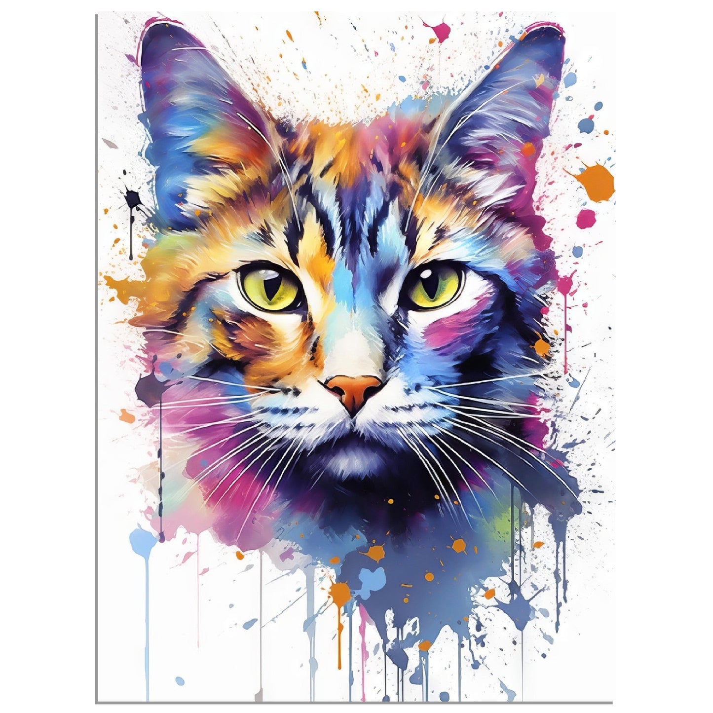 Domestic cat pop art (CAT07)