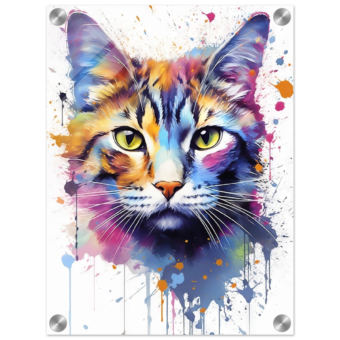 Domestic cat pop art (CAT07)