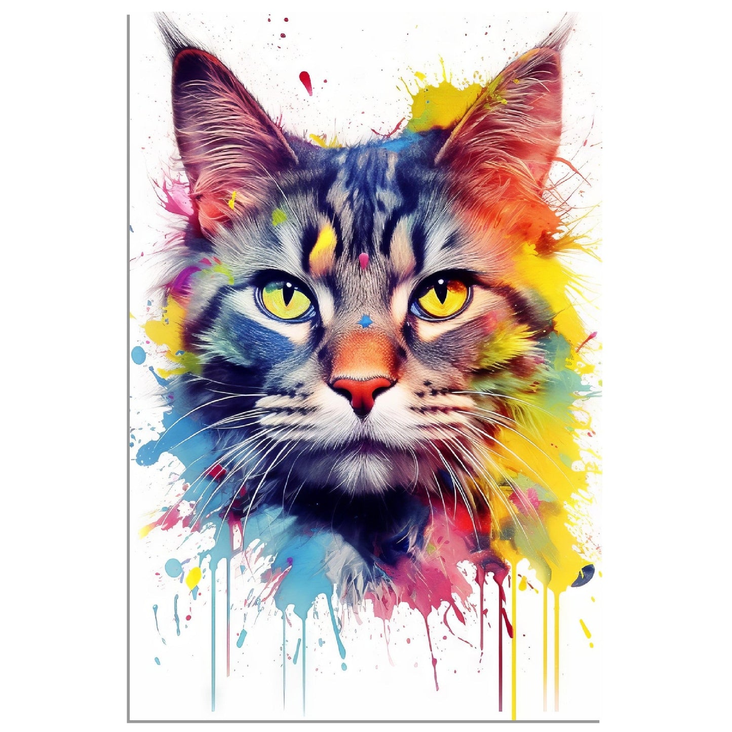 Domestic cat pop art (CAT06)