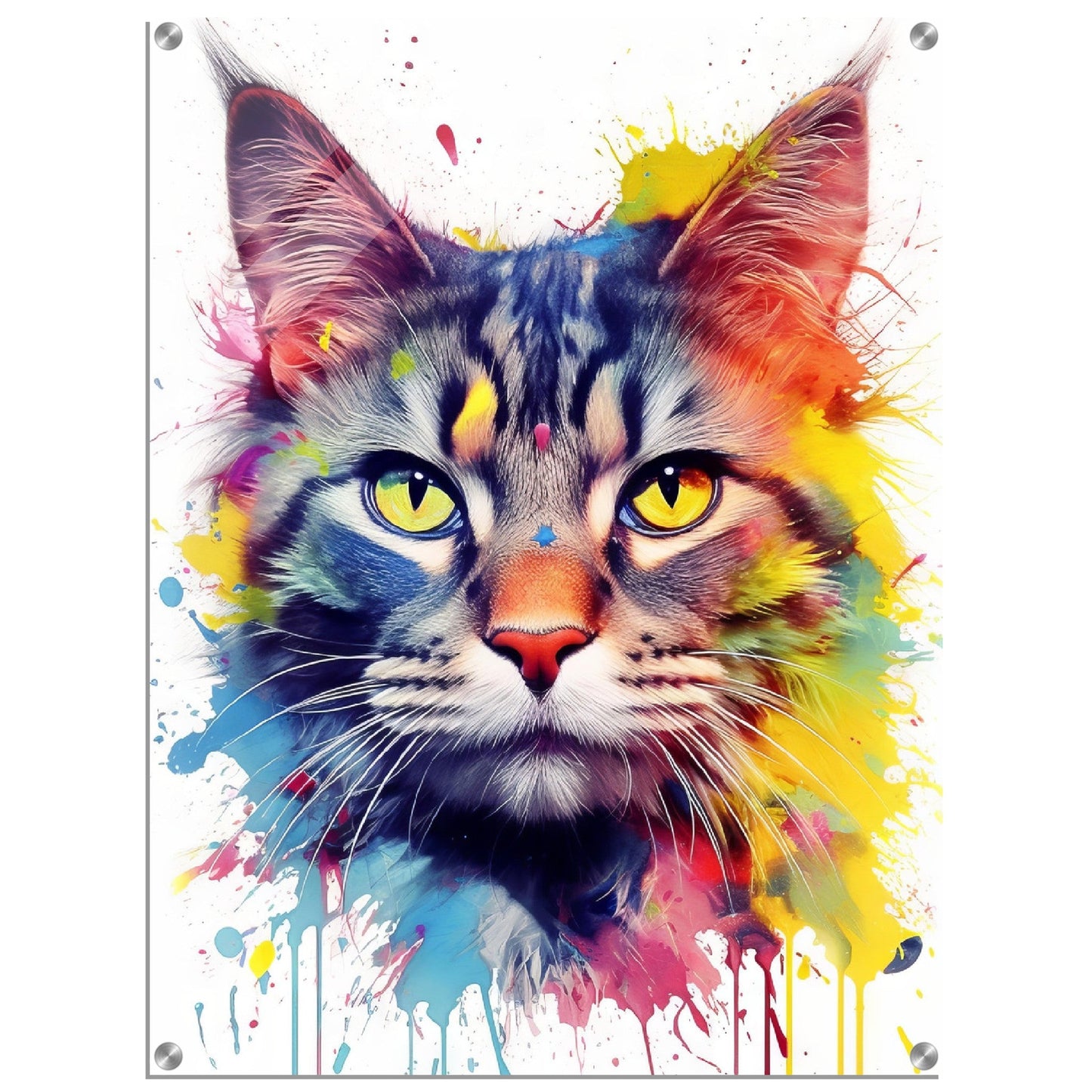 Domestic cat pop art (CAT06)