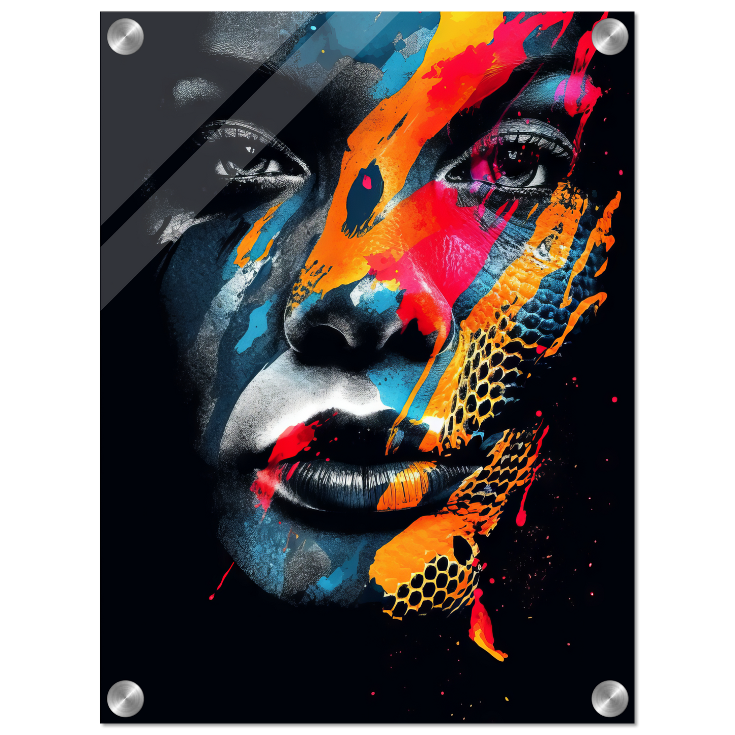 Woman shed snake pop art (POP39)