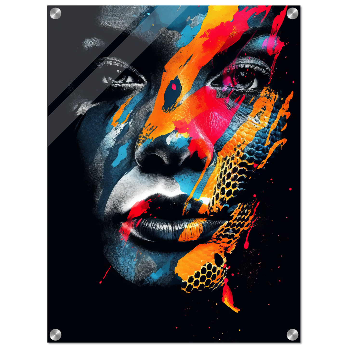 Woman shed snake pop art (POP39)