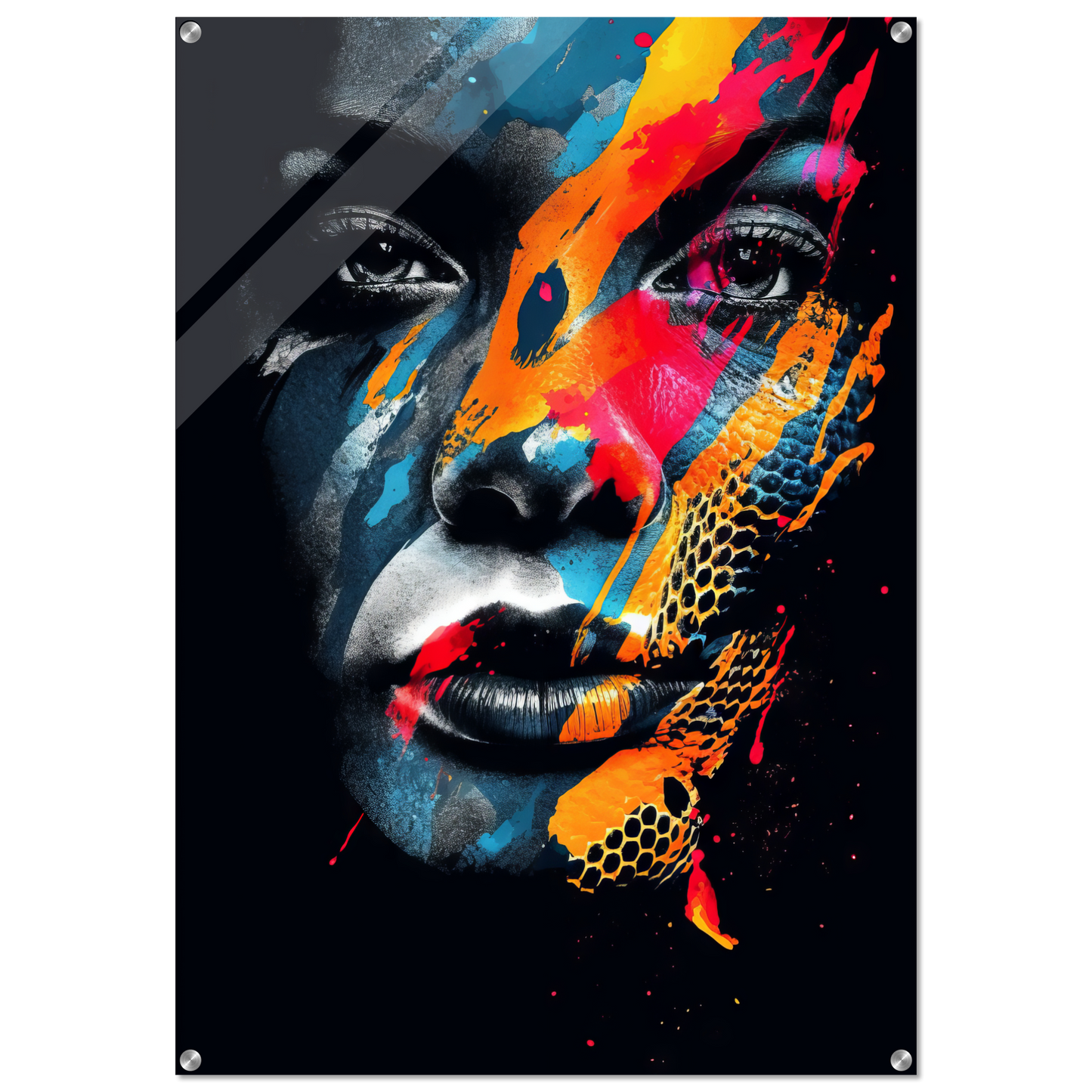 Woman shed snake pop art (POP39)
