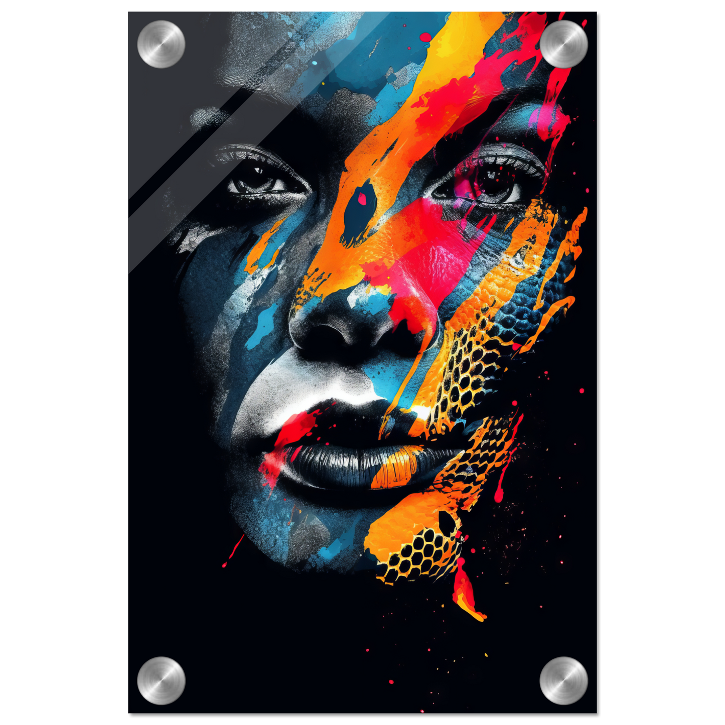 Woman shed snake pop art (POP39)