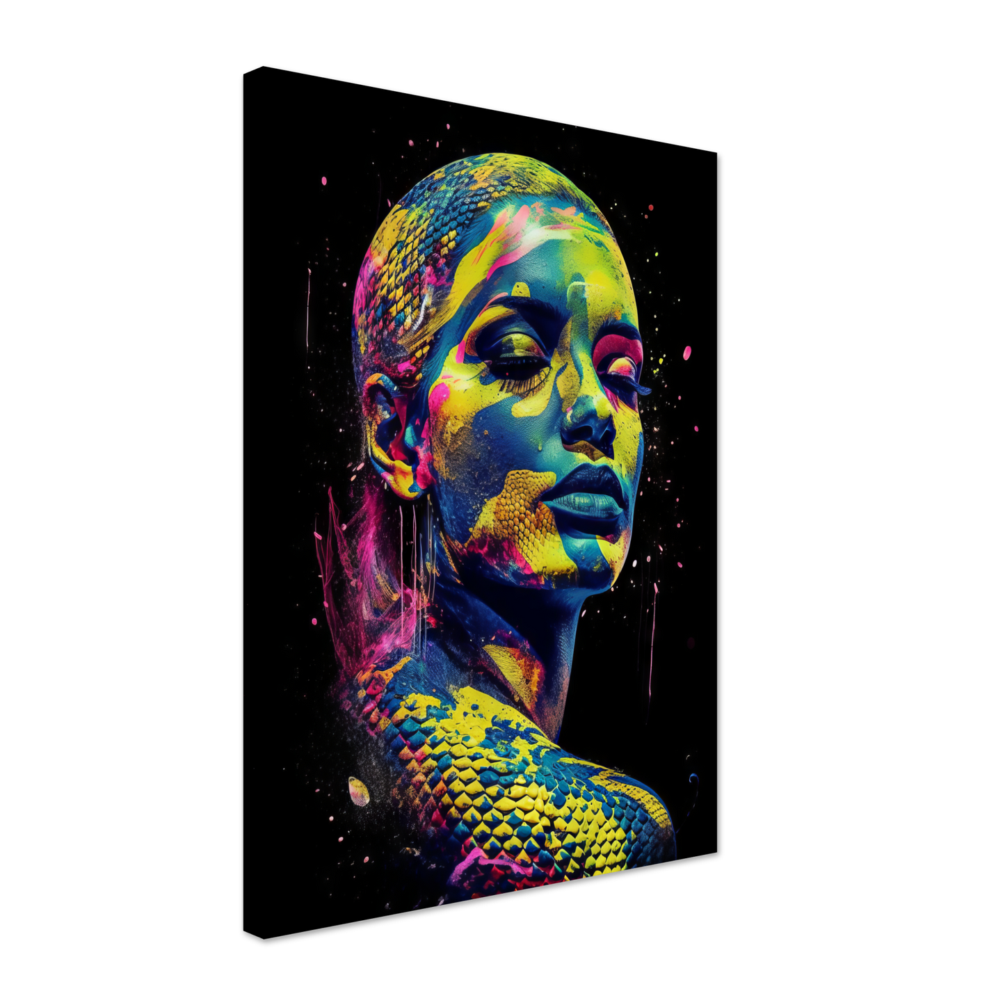 Woman shed snake pop art (POP40)
