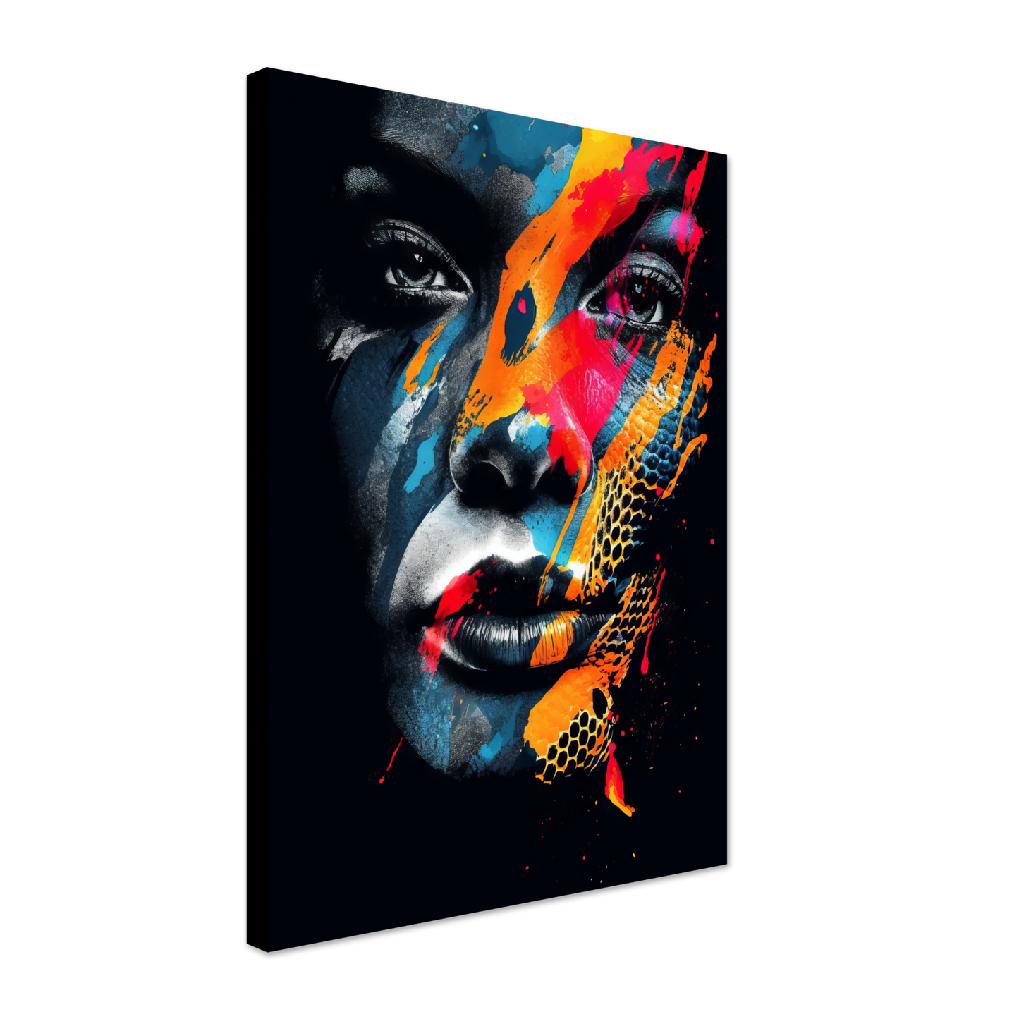 Woman shed snake pop art (POP39)