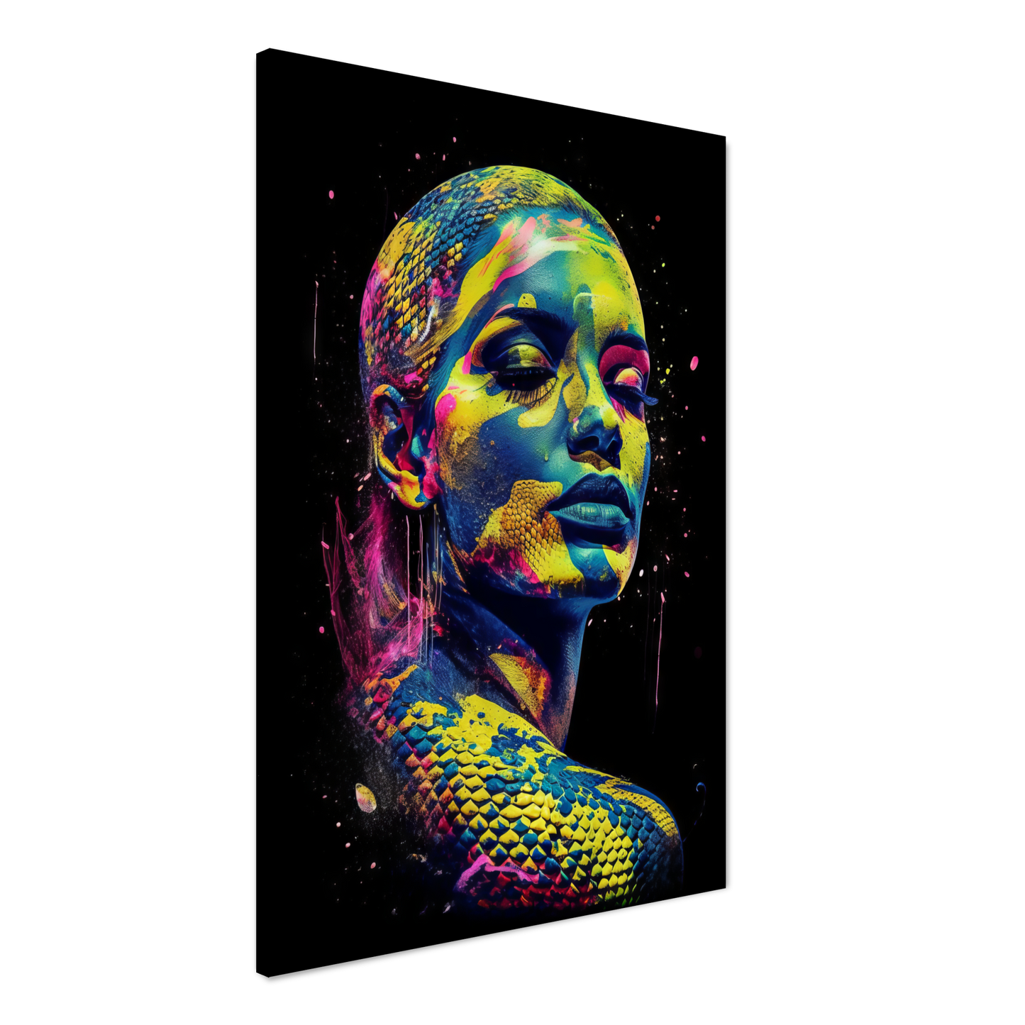 Woman shed snake pop art (POP40)