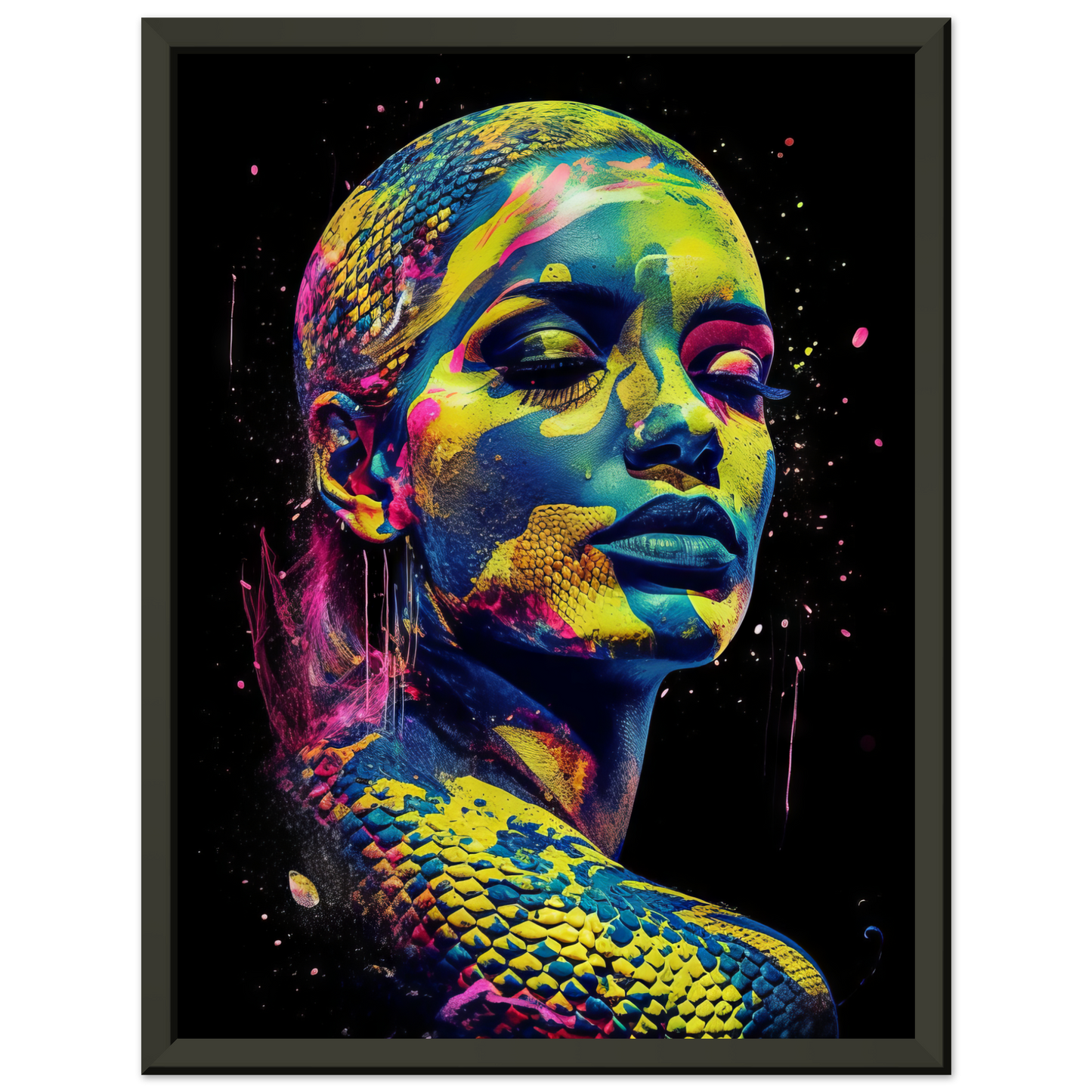 Woman shed snake pop art (POP40)