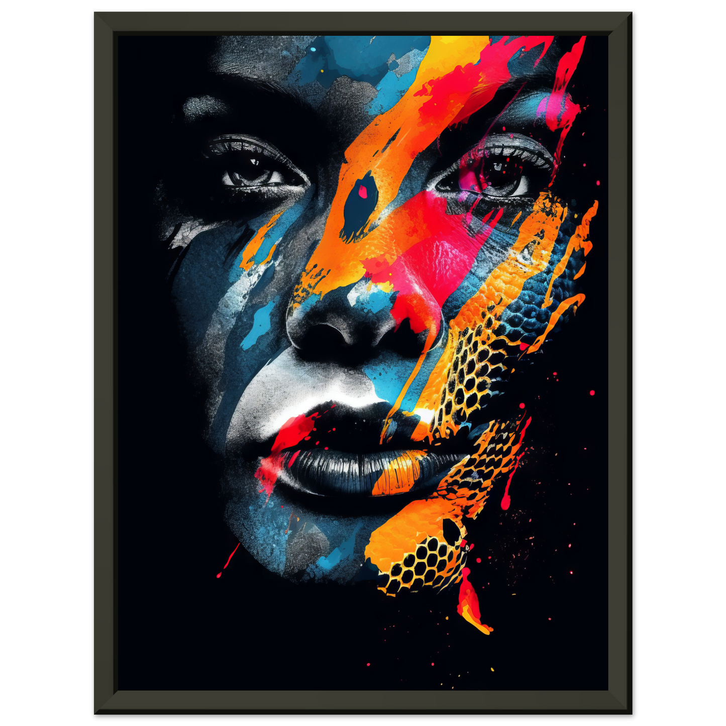 Woman shed snake pop art (POP39)
