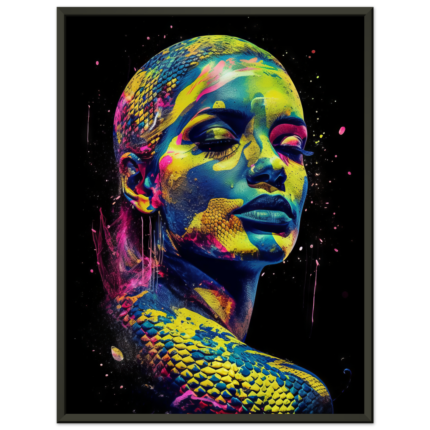Woman shed snake pop art (POP40)