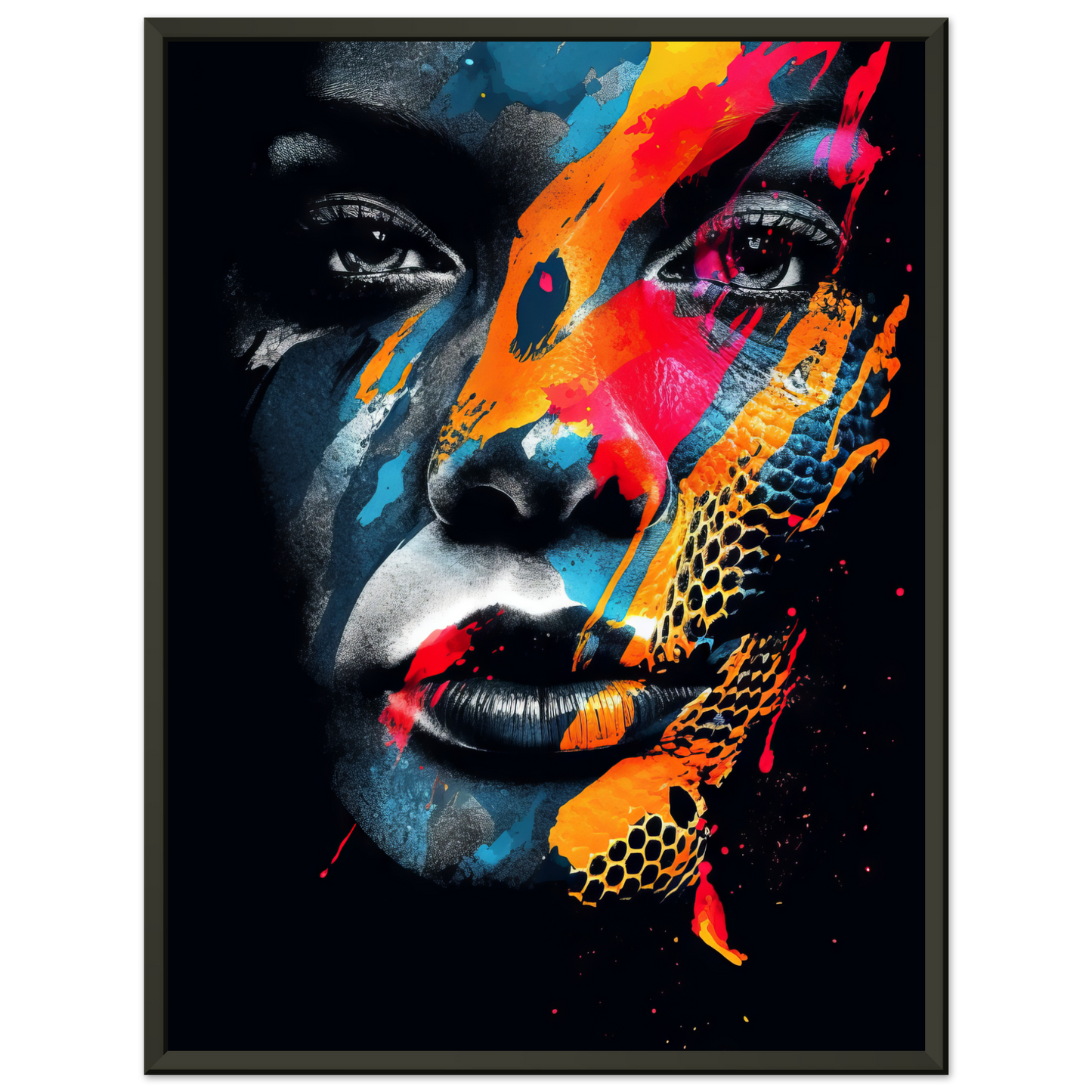 Frau Schuppen Schlange Pop-Art (POP39)