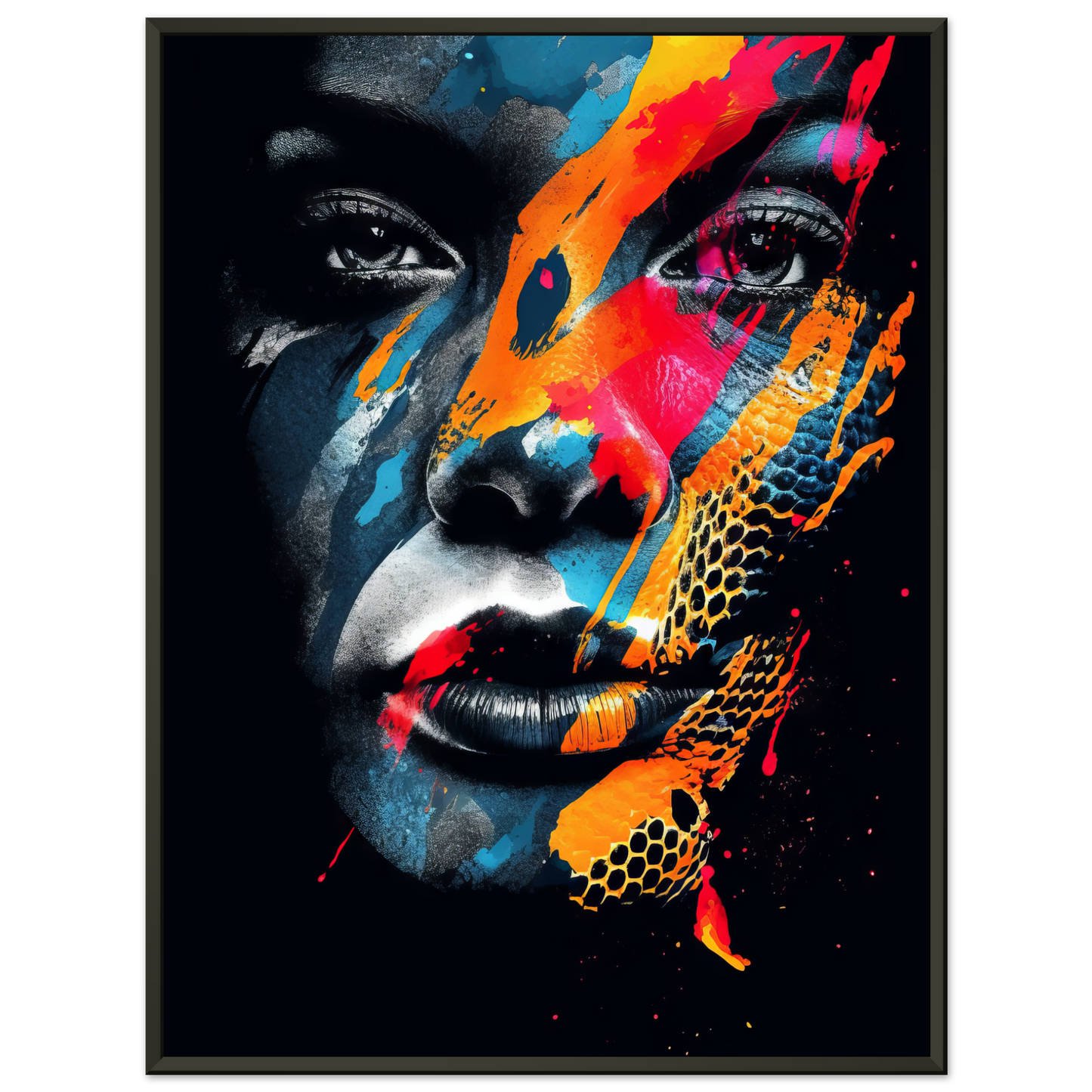Woman shed snake pop art (POP39)