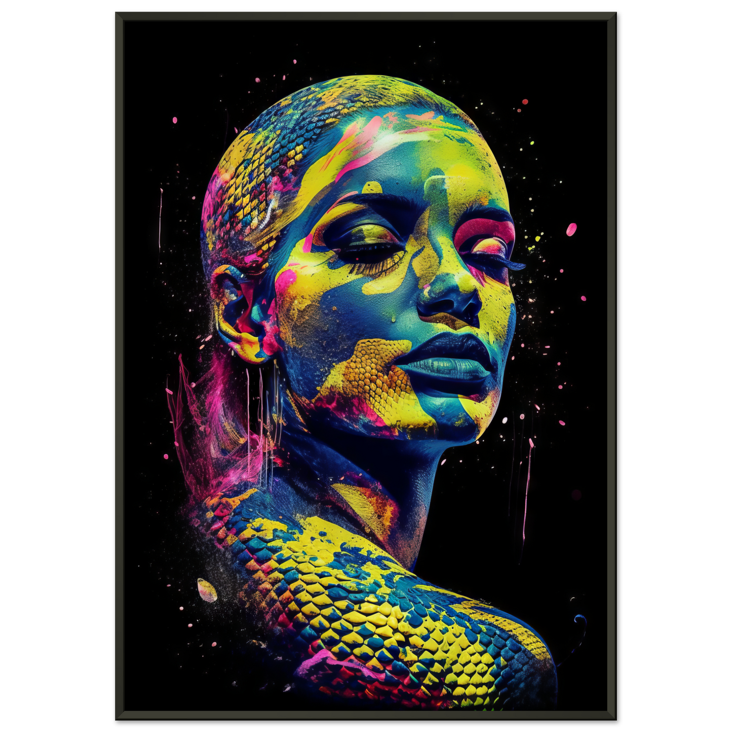 Woman shed snake pop art (POP40)
