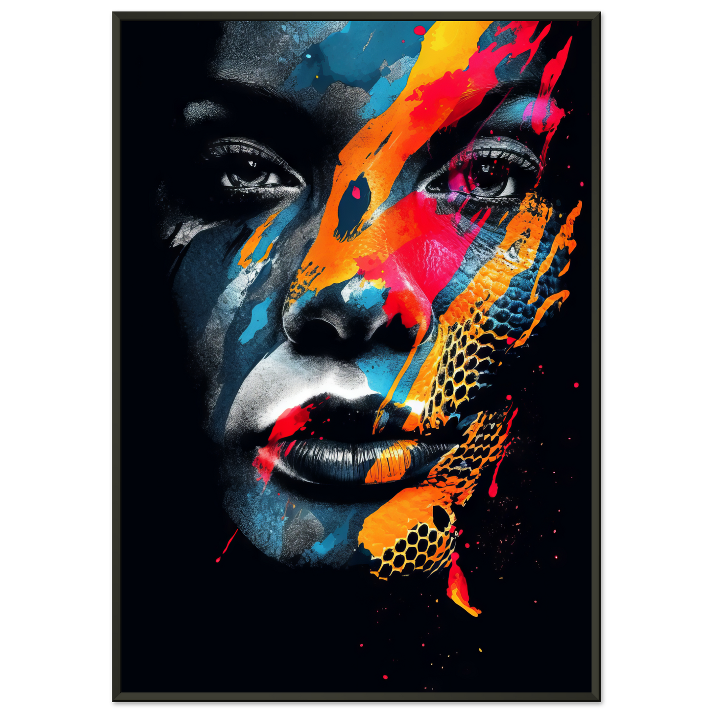 Woman shed snake pop art (POP39)