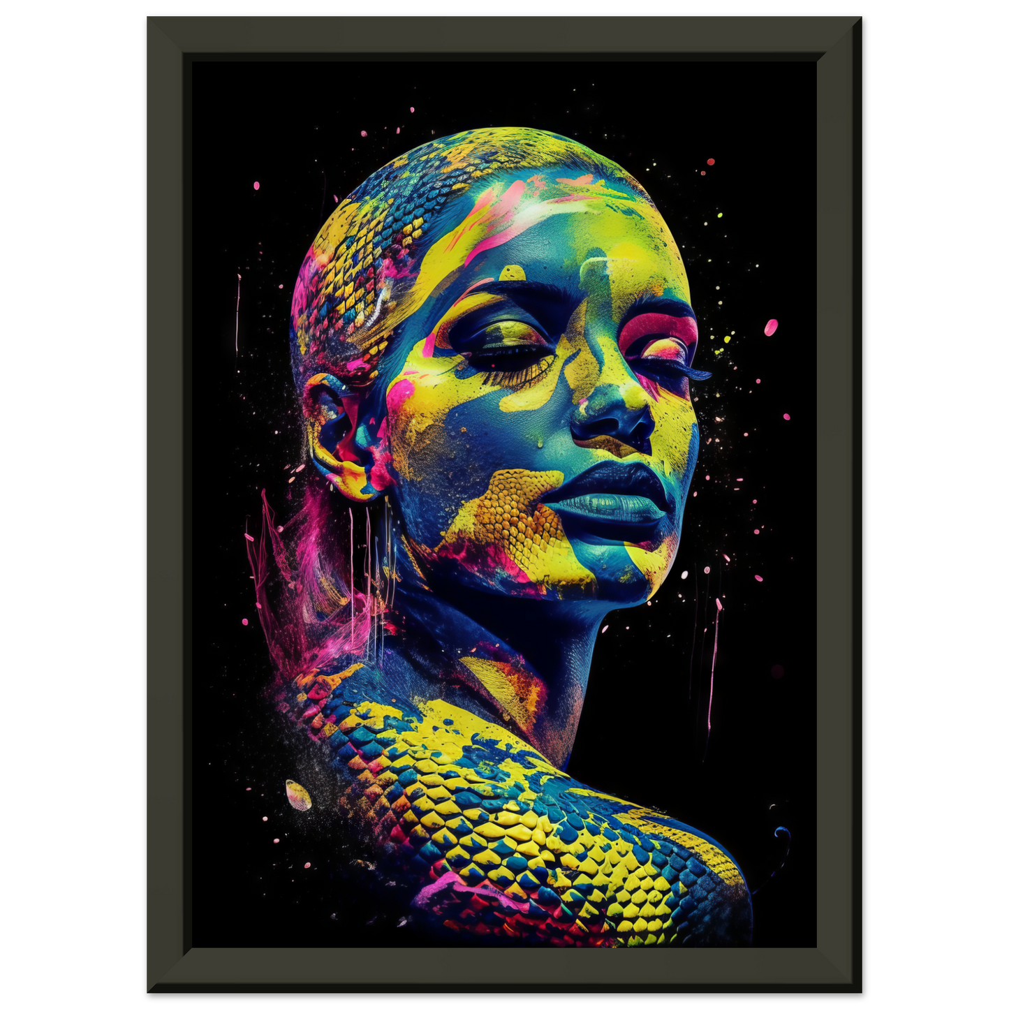 Woman shed snake pop art (POP40)