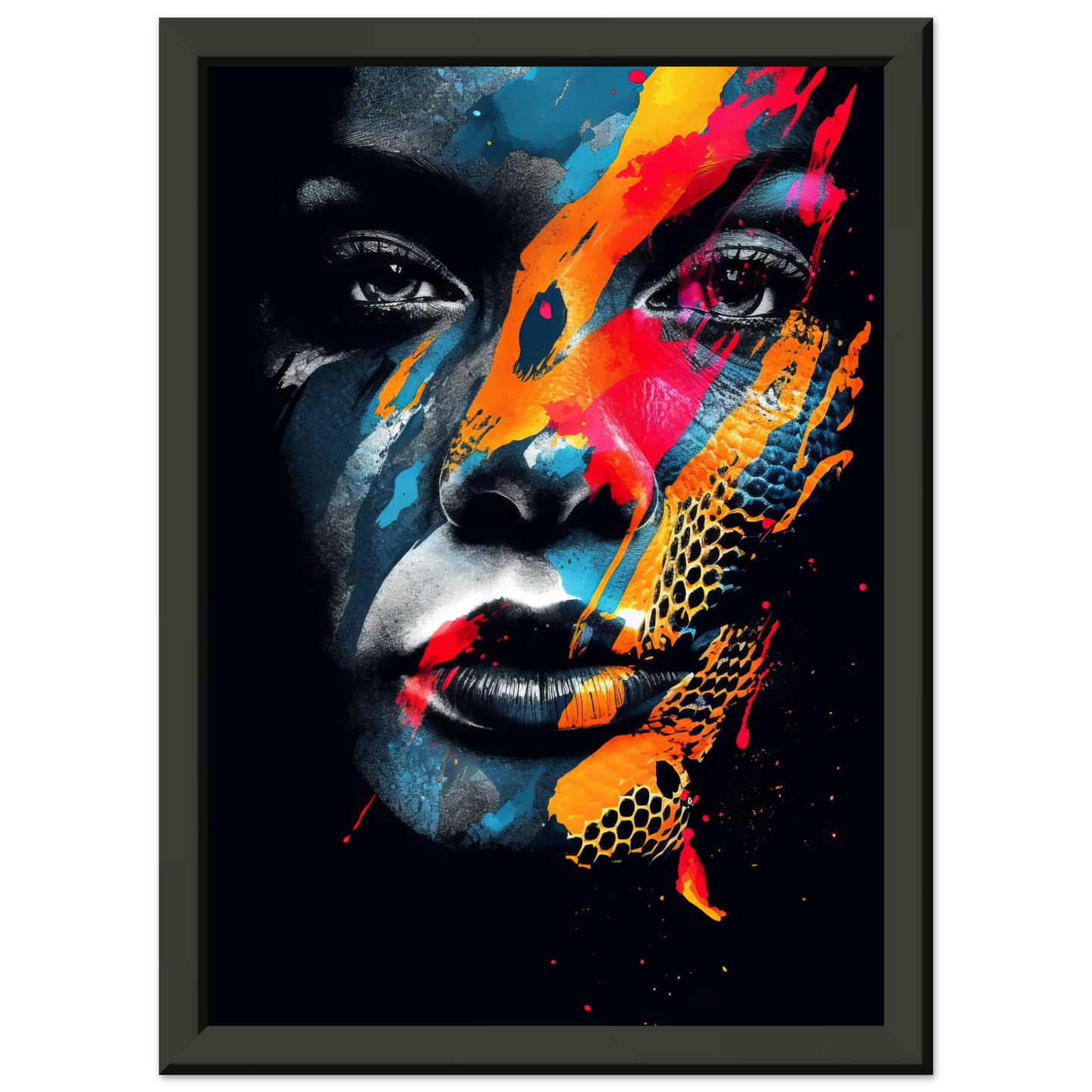 Woman shed snake pop art (POP39)